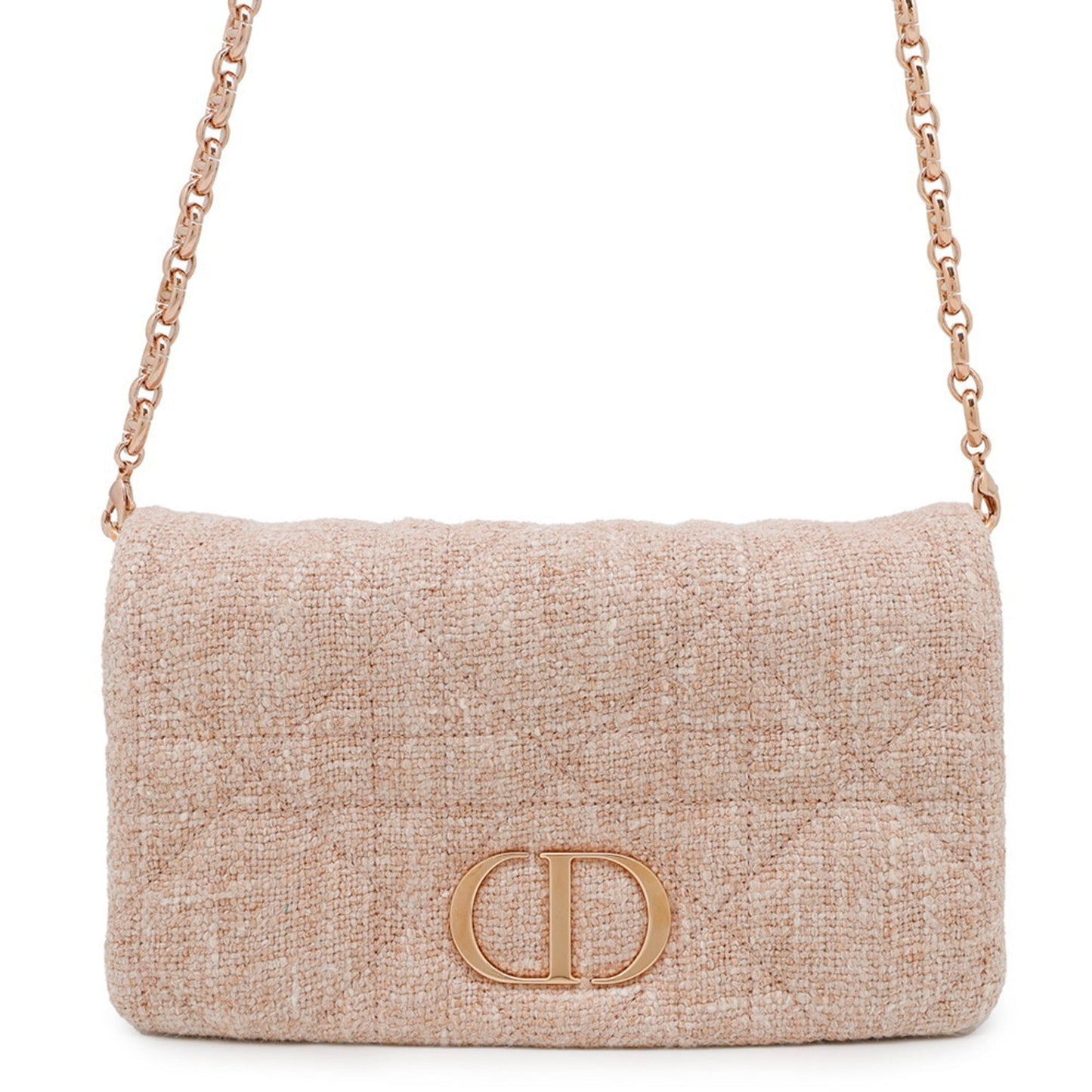 Dior Handbag Christian Tweed Shoulder Bag Pink