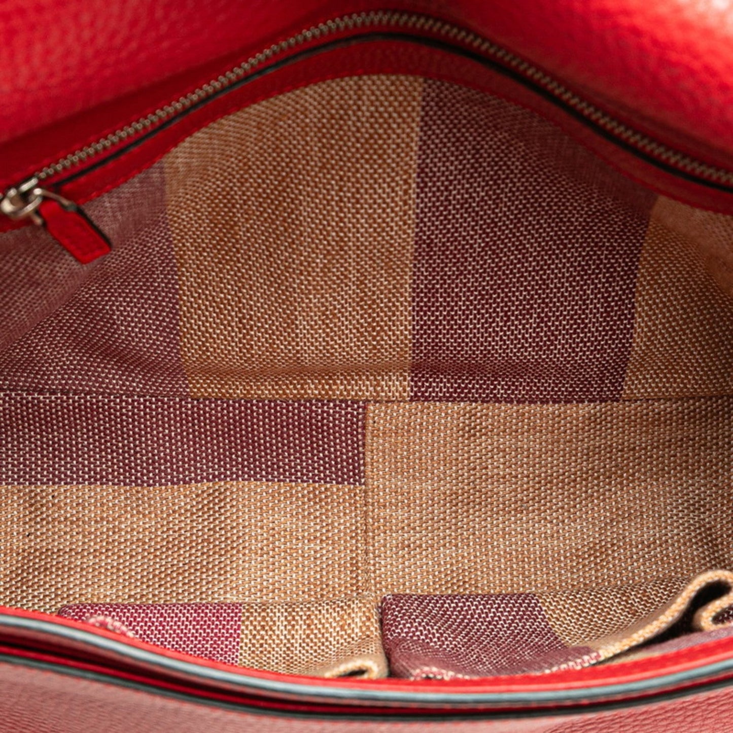 Gucci Bamboo Red Color Leather Shoulder Bag