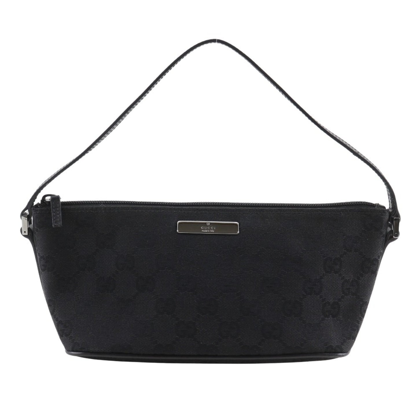Gucci Black Gg Canvas Pouch