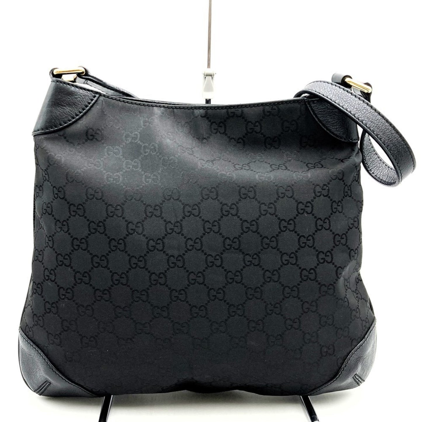 Gucci Black Nylon Leather Shoulder Bag