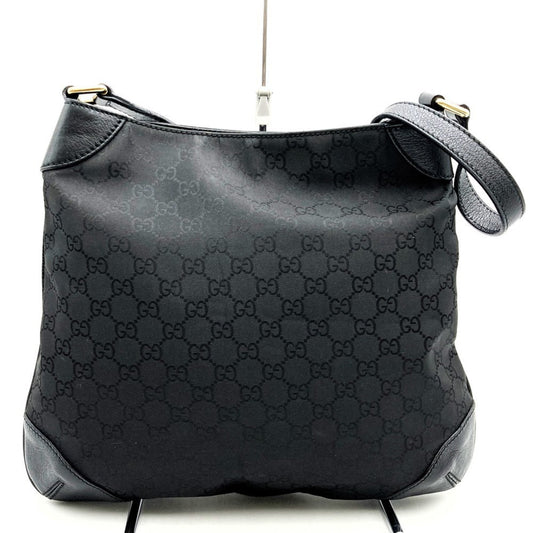 Gucci Black Nylon Leather Shoulder Bag