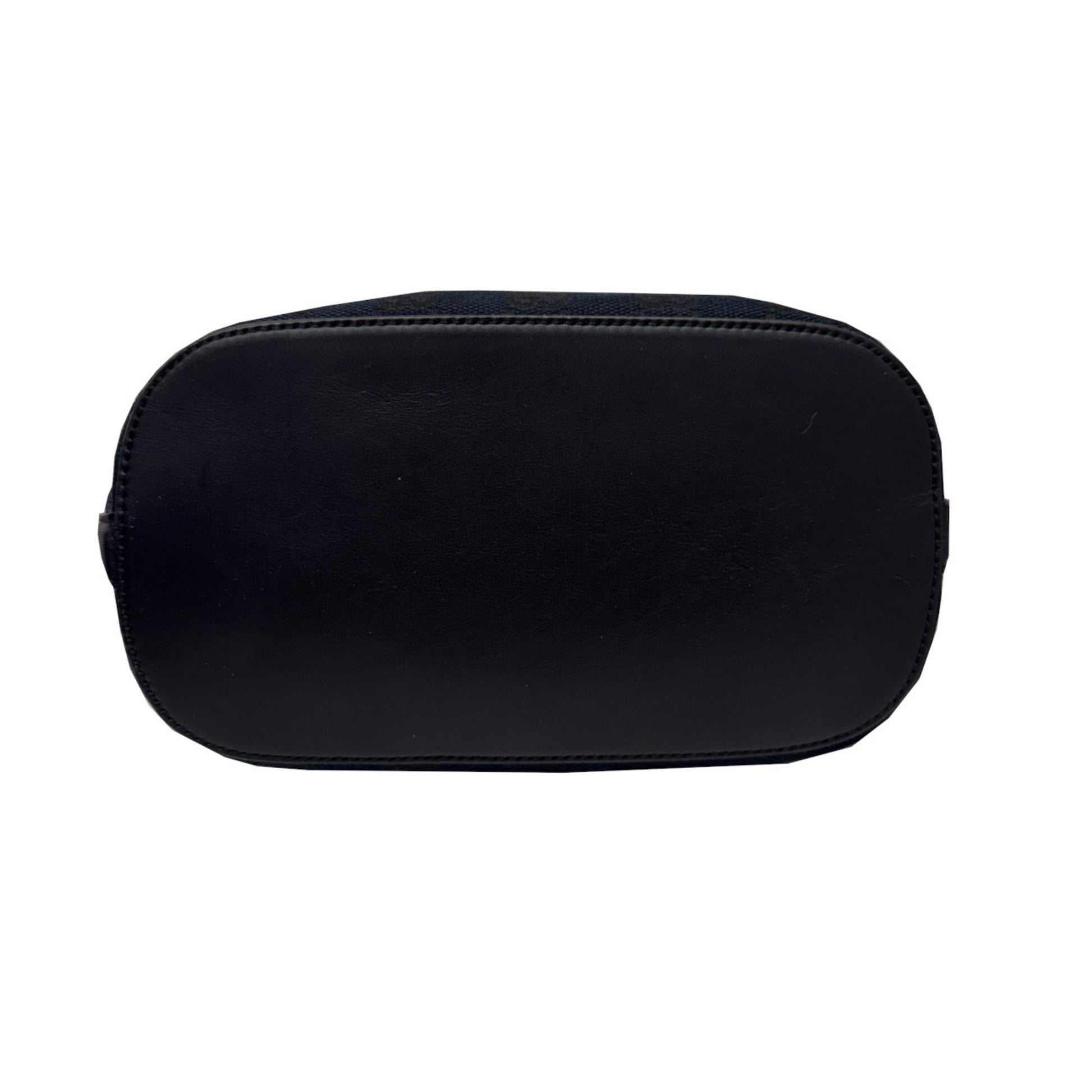 Gucci Black Gg Canvas Leather Shoulder Bag