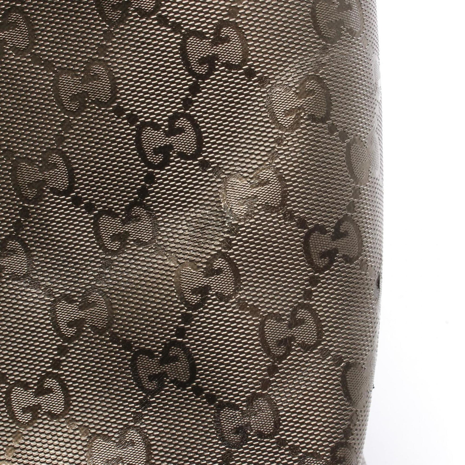 Gucci Brown Pvc Leather Tote Bag