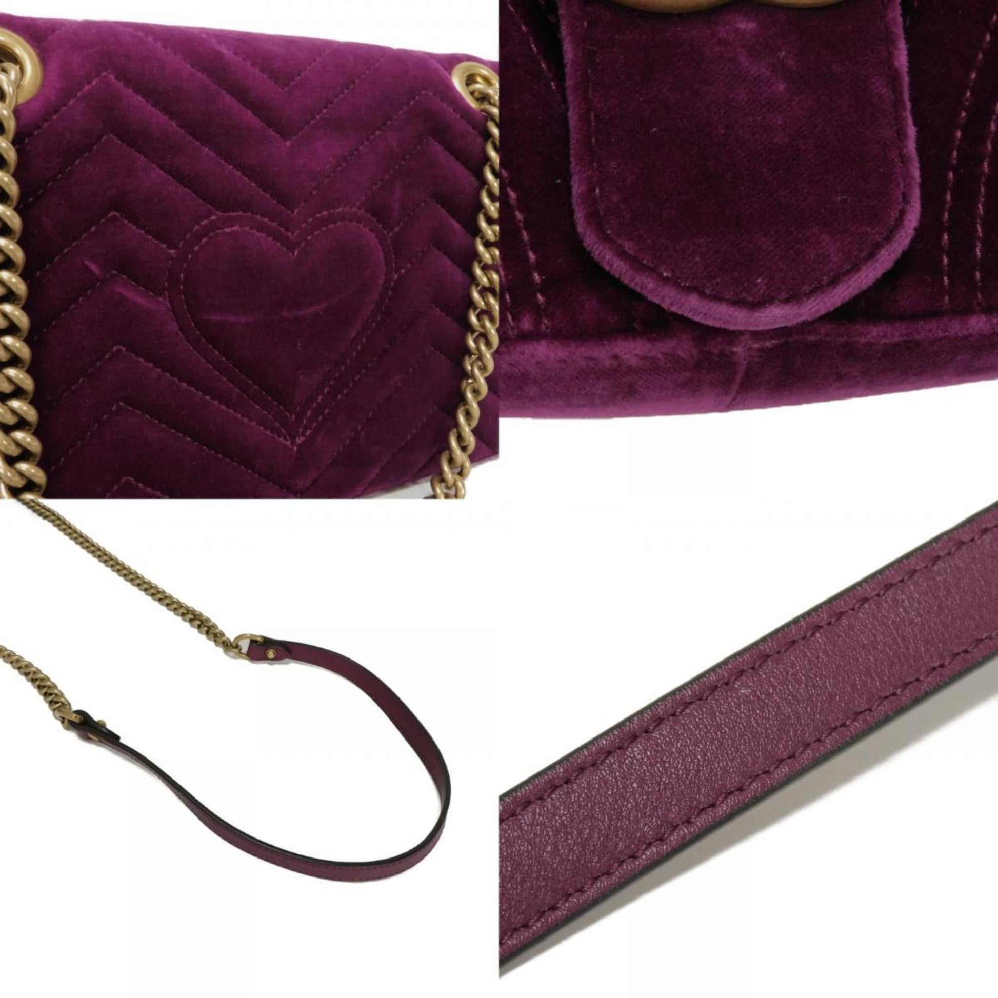 Gucci Purple Velvet Shoulder Bag
