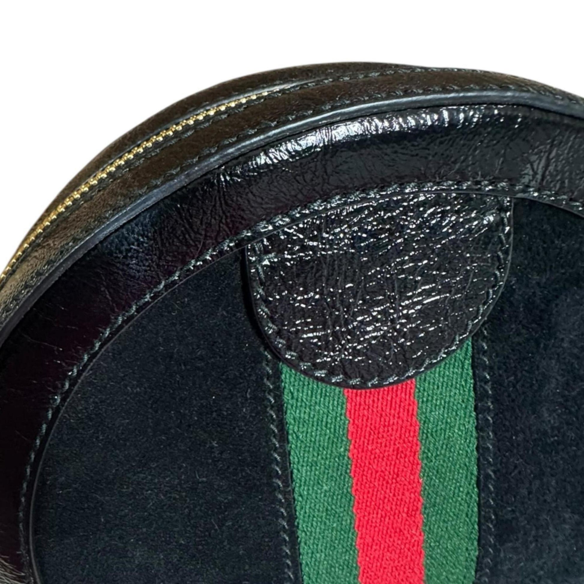 Gucci Black Patent Leather Suede Shoulder Bag