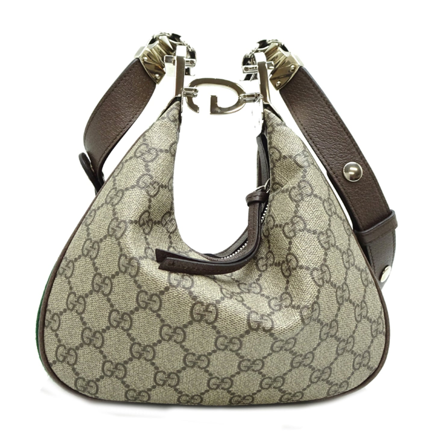 Gucci Beige Brown Orange Gg Supreme Leather Shoulder Bag