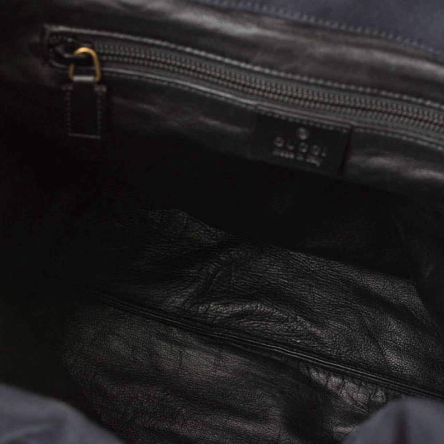 Gucci Black Cotton Canvas Shoulder Bag Sling Bag