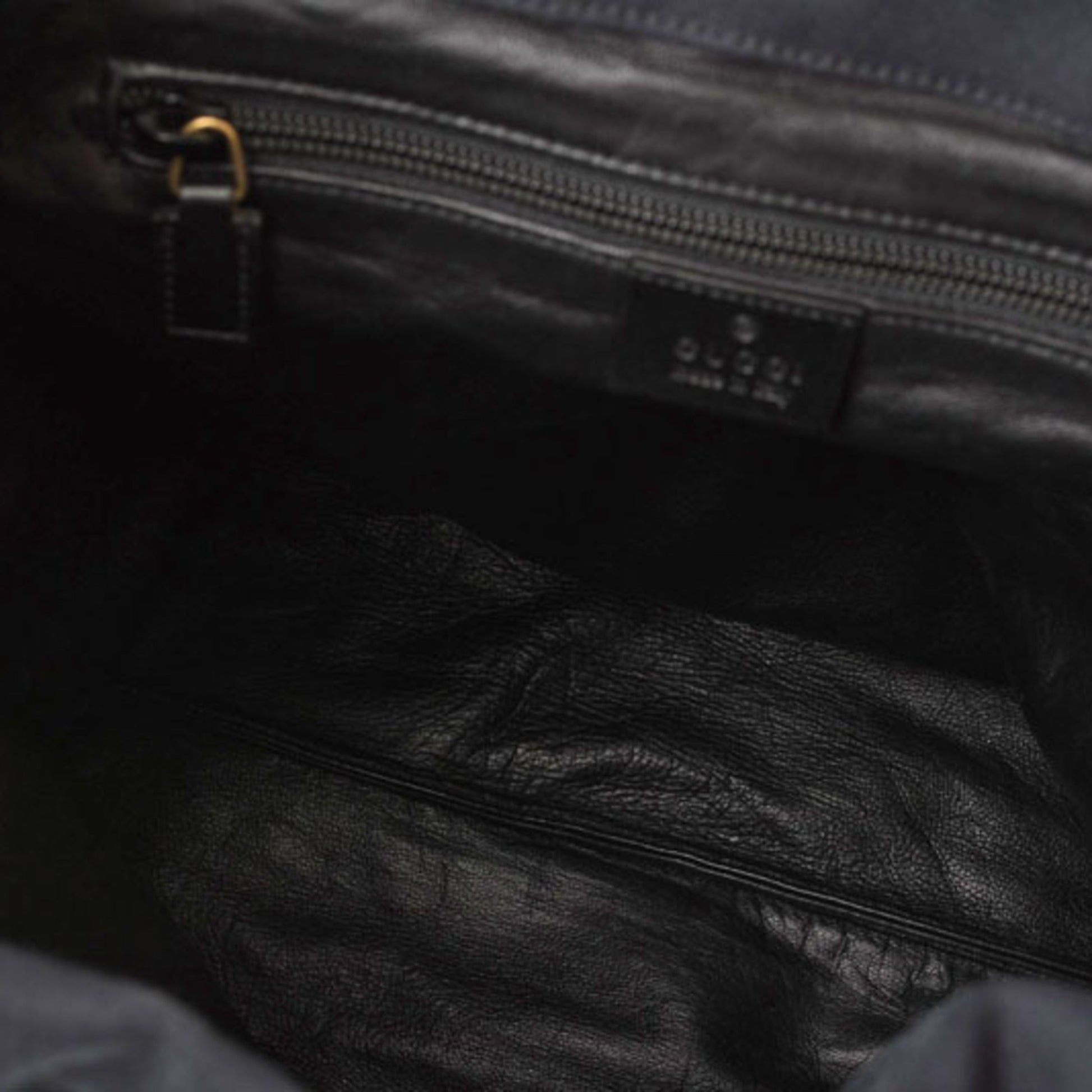 Gucci Black Cotton Canvas Shoulder Bag Sling Bag