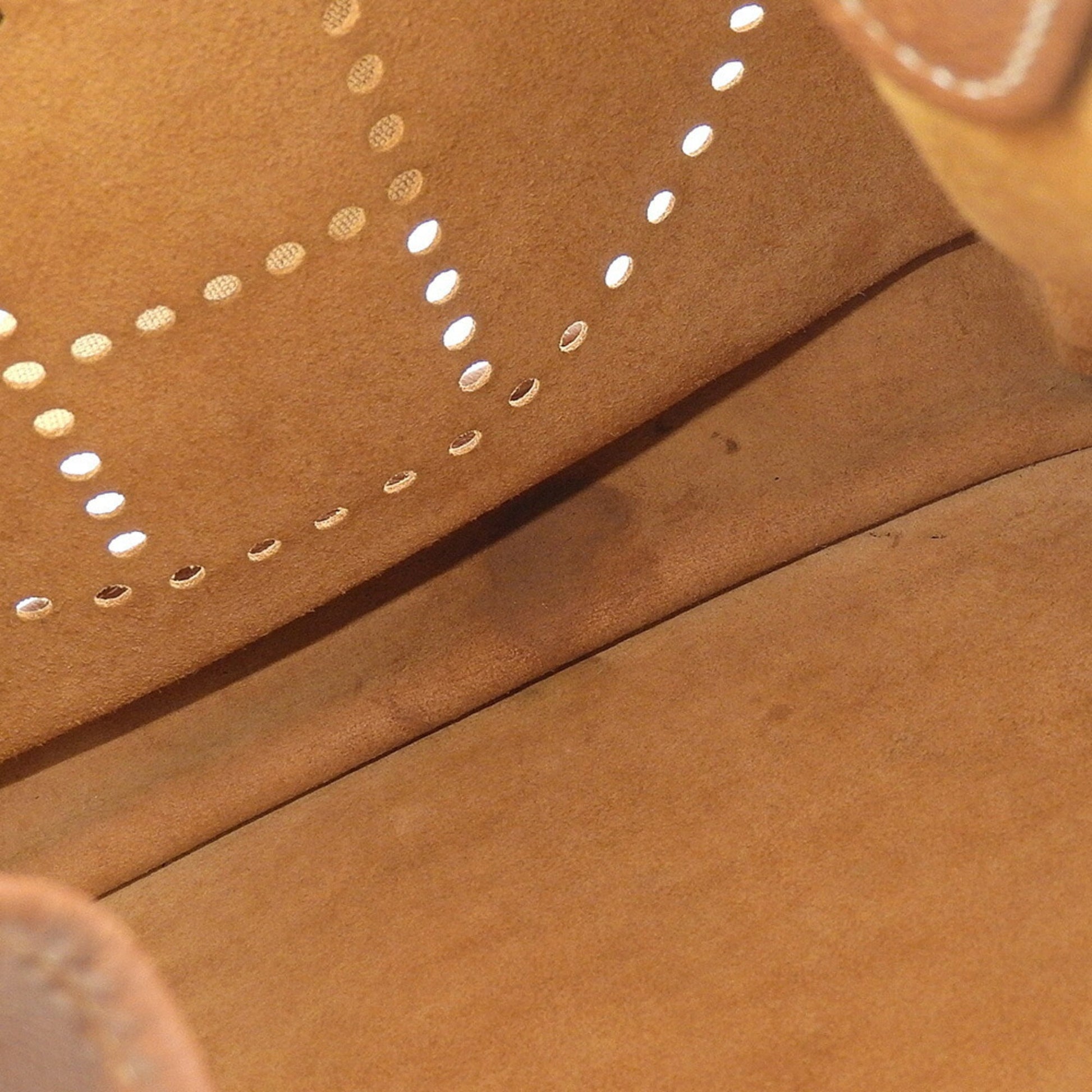 Hermes Courchevel Shoulder Bag Leather Brown