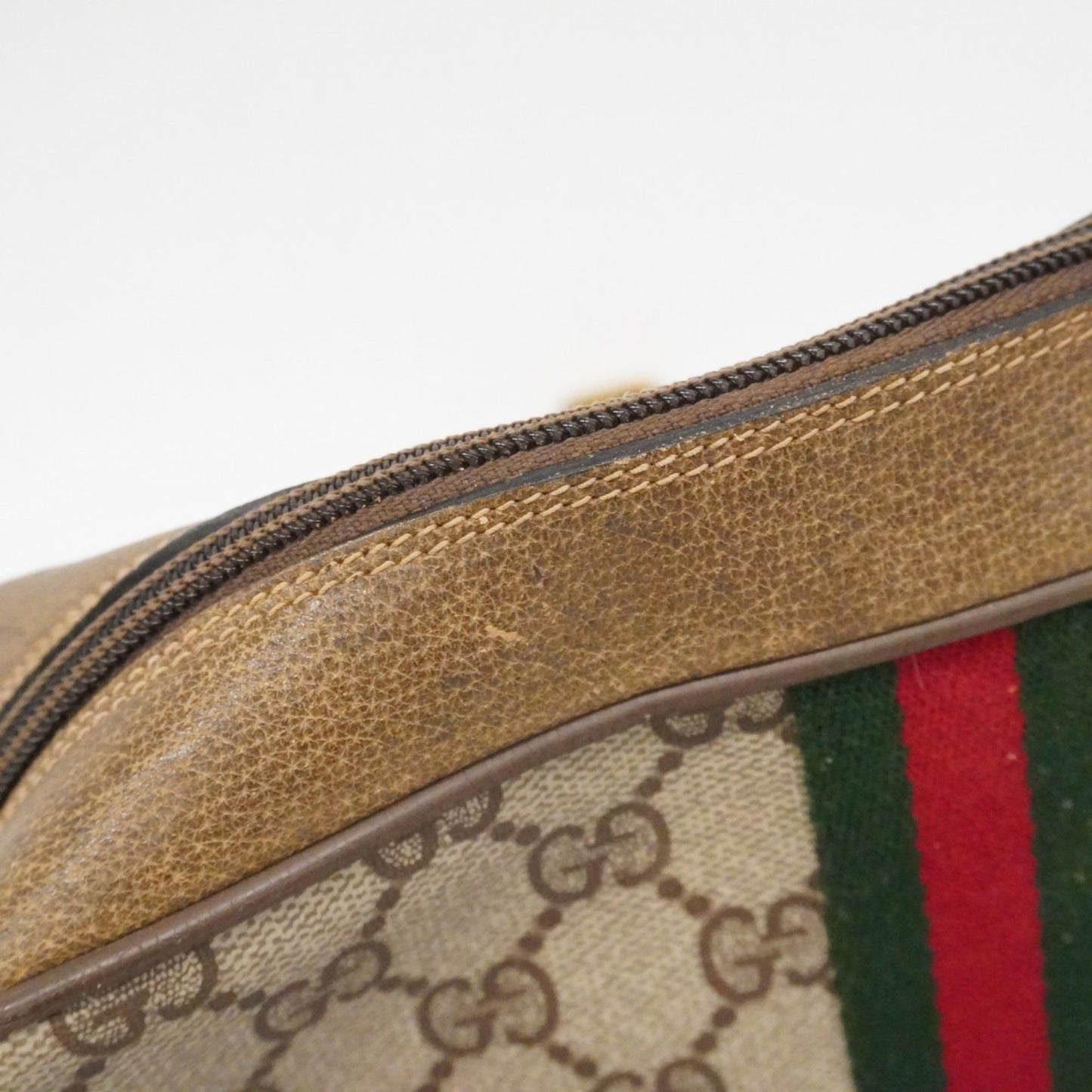 Gucci Brown Canvas Shoulder Bag