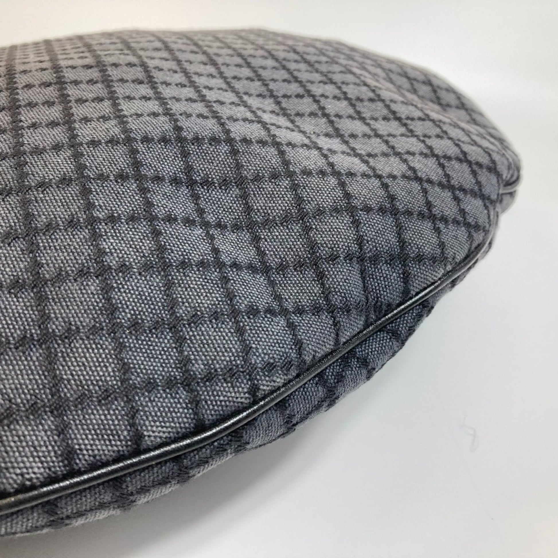Gucci Diamante Black Gray Canvas Shoulder Bag