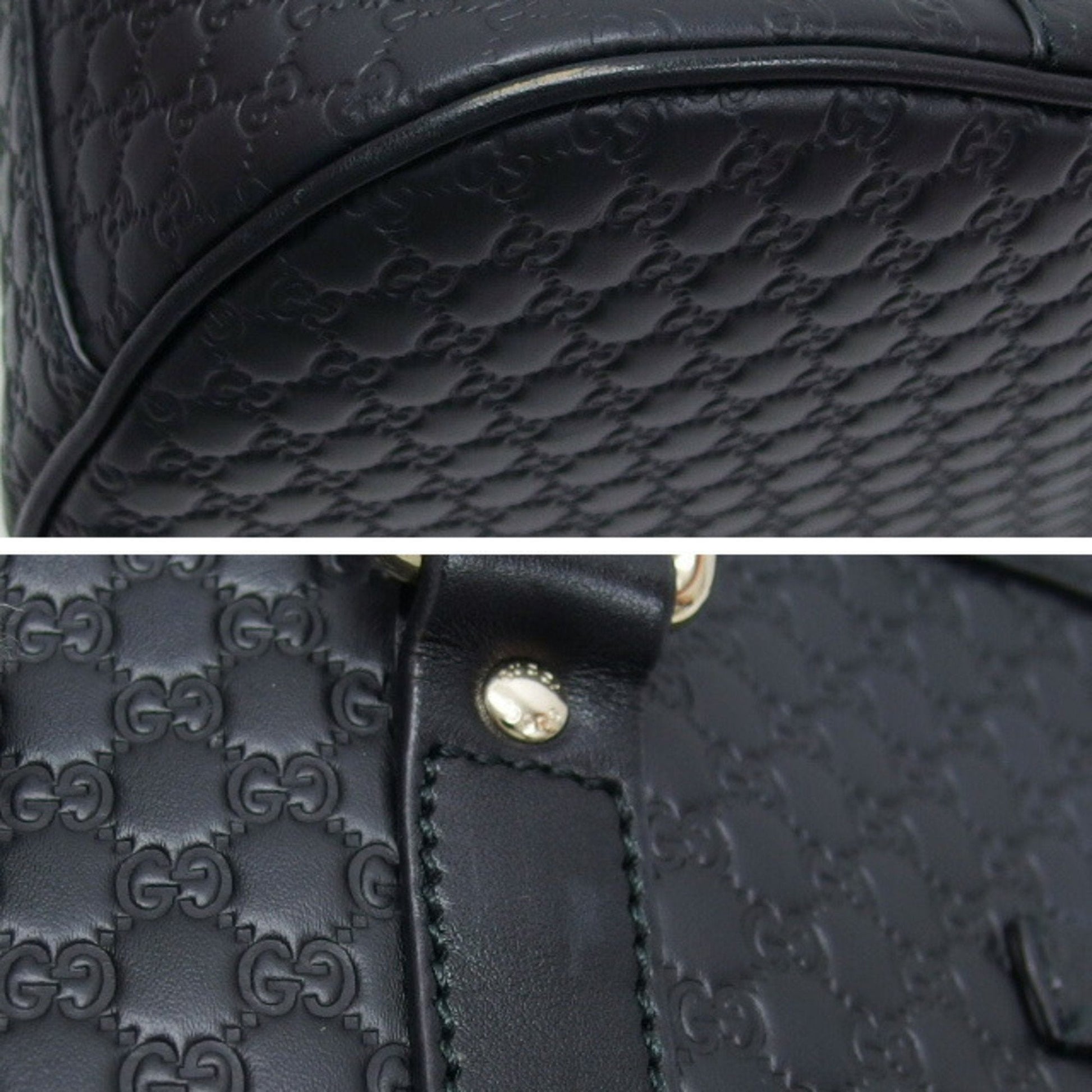 Gucci Microguccissima Black Leather Handbag Shoulder Bag