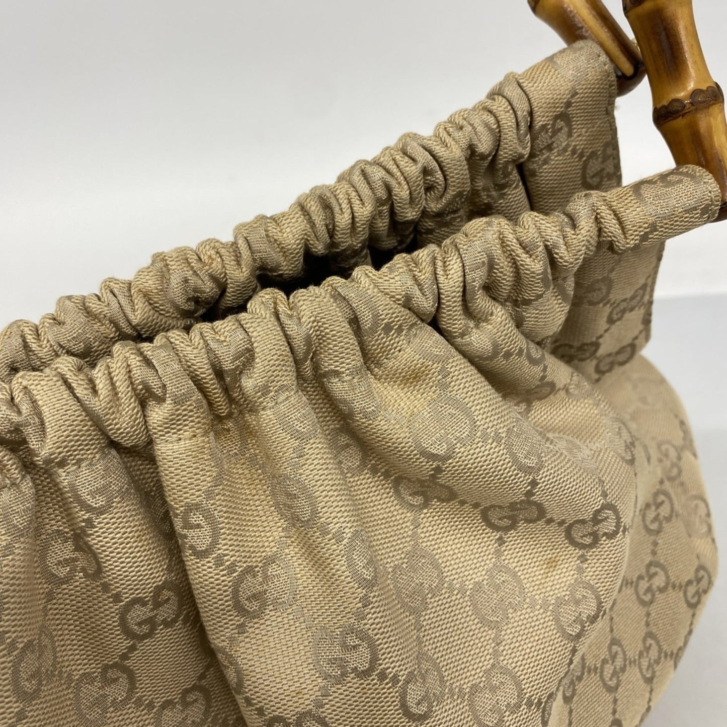 Gucci Beige Canvas Handbag