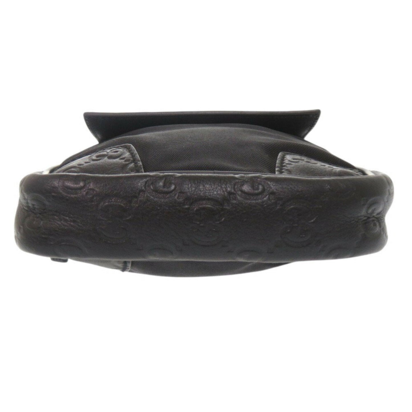Gucci Black Nylon Gg Leather Fanny Pack Shoulder Bag