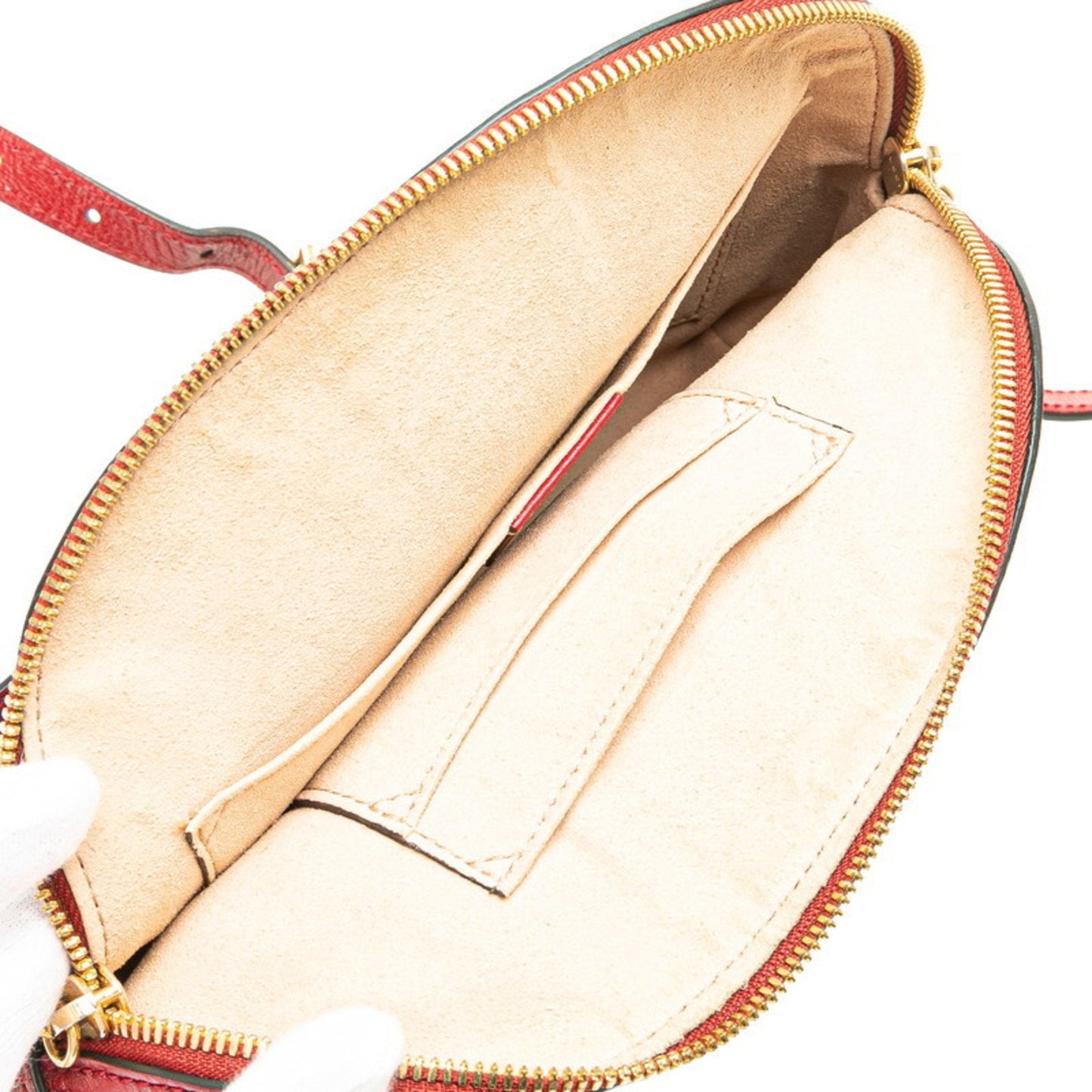 Gucci Blue Red Color Suede Leather Shoulder Bag