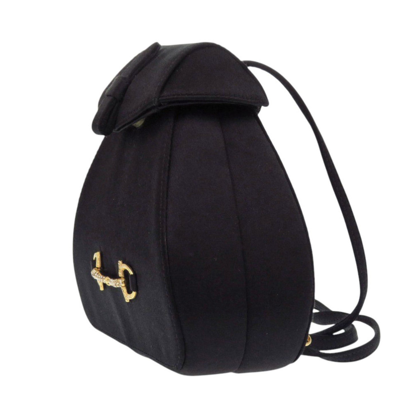 Gucci Black Satin Rhinestone Backpack