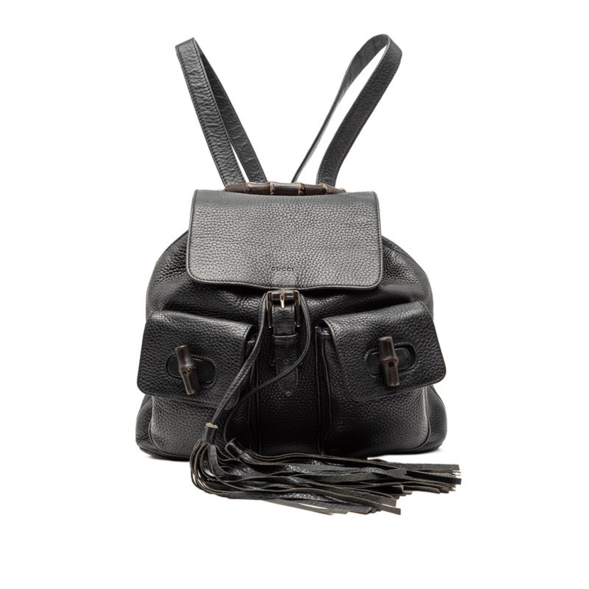 Gucci Black Leather Backpack
