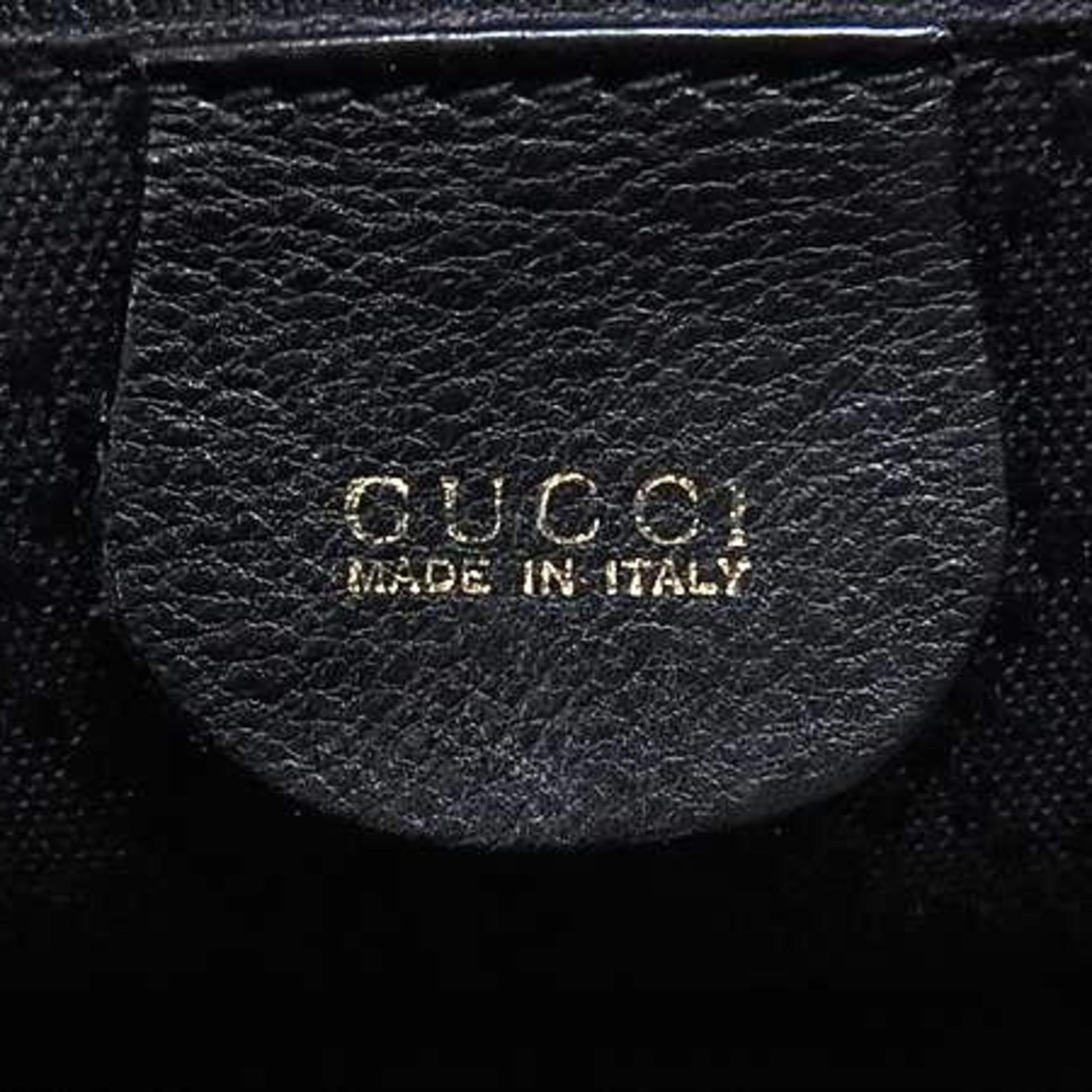 Gucci Bamboo Black Leather Backpack