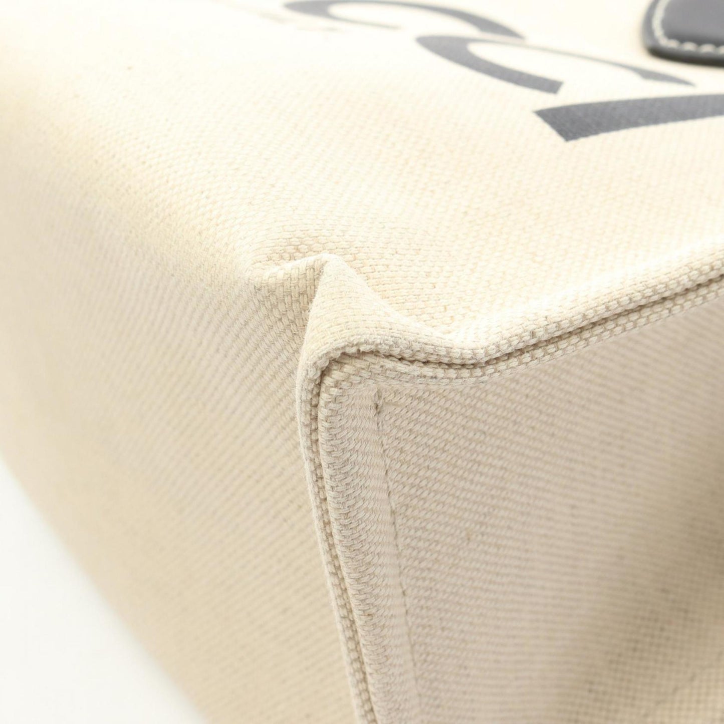 Gucci Ivory Navy Canvas Leather Pouch Tote Bag