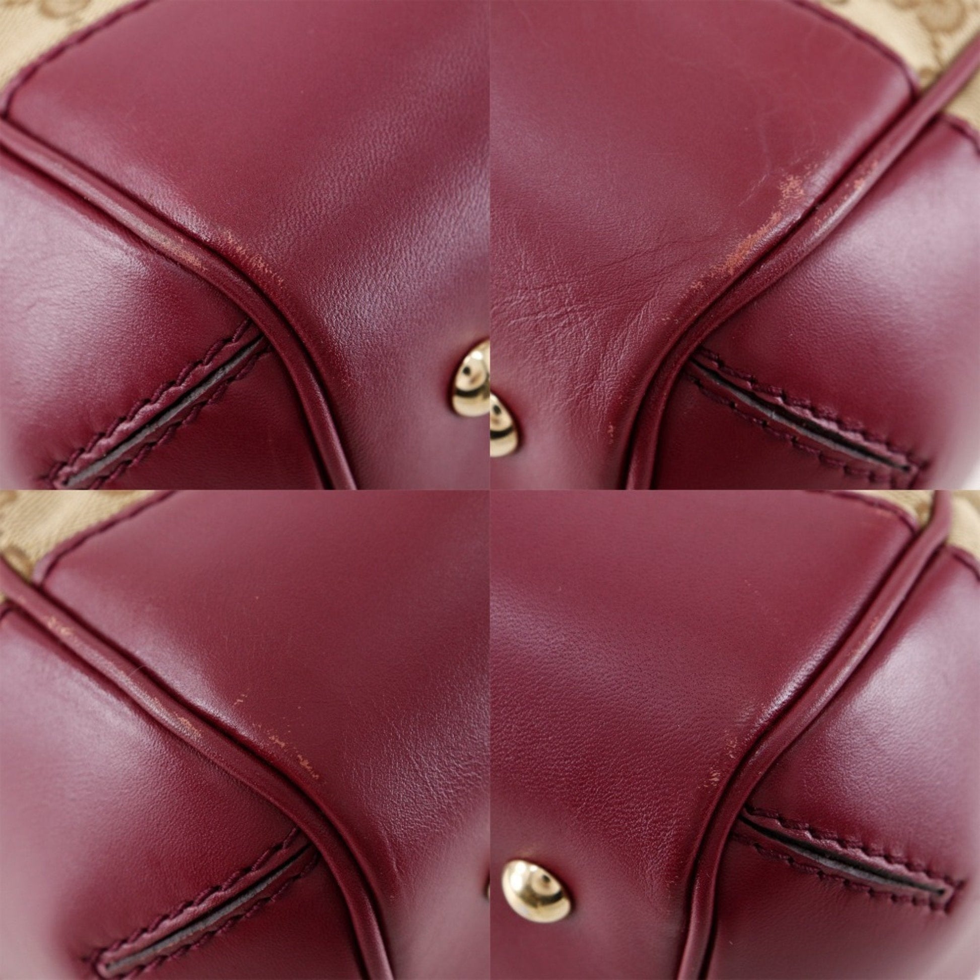Gucci Red Color Gg Canvas Tote Bag