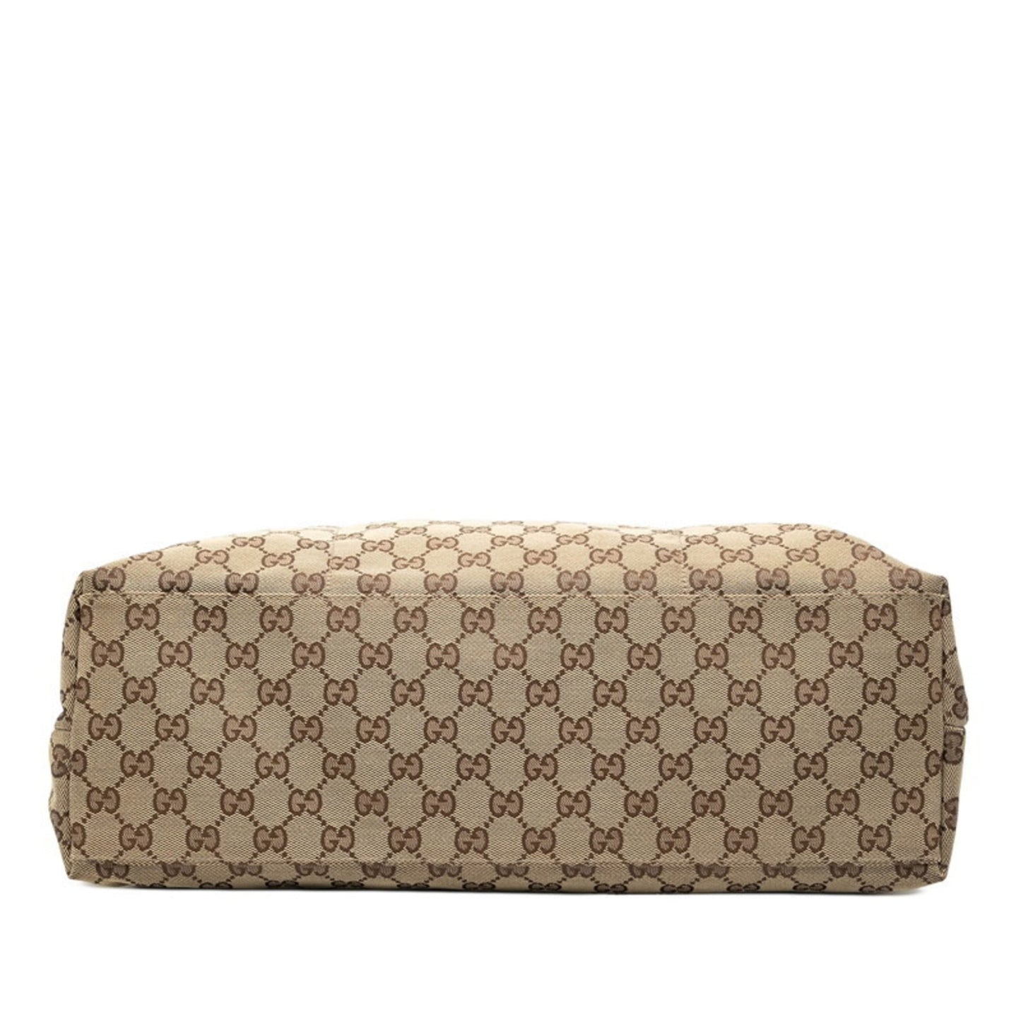 Gucci Beige Multi-Color Canvas Leather Tote Bag
