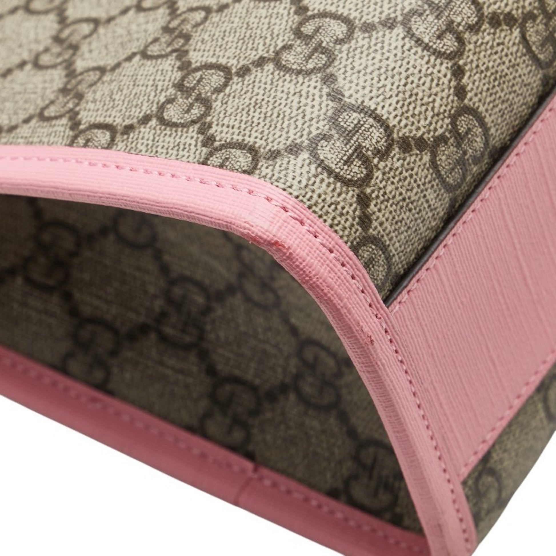 Gucci Beige Multi-Color Pink Pvc Leather Handbag Tote Bag