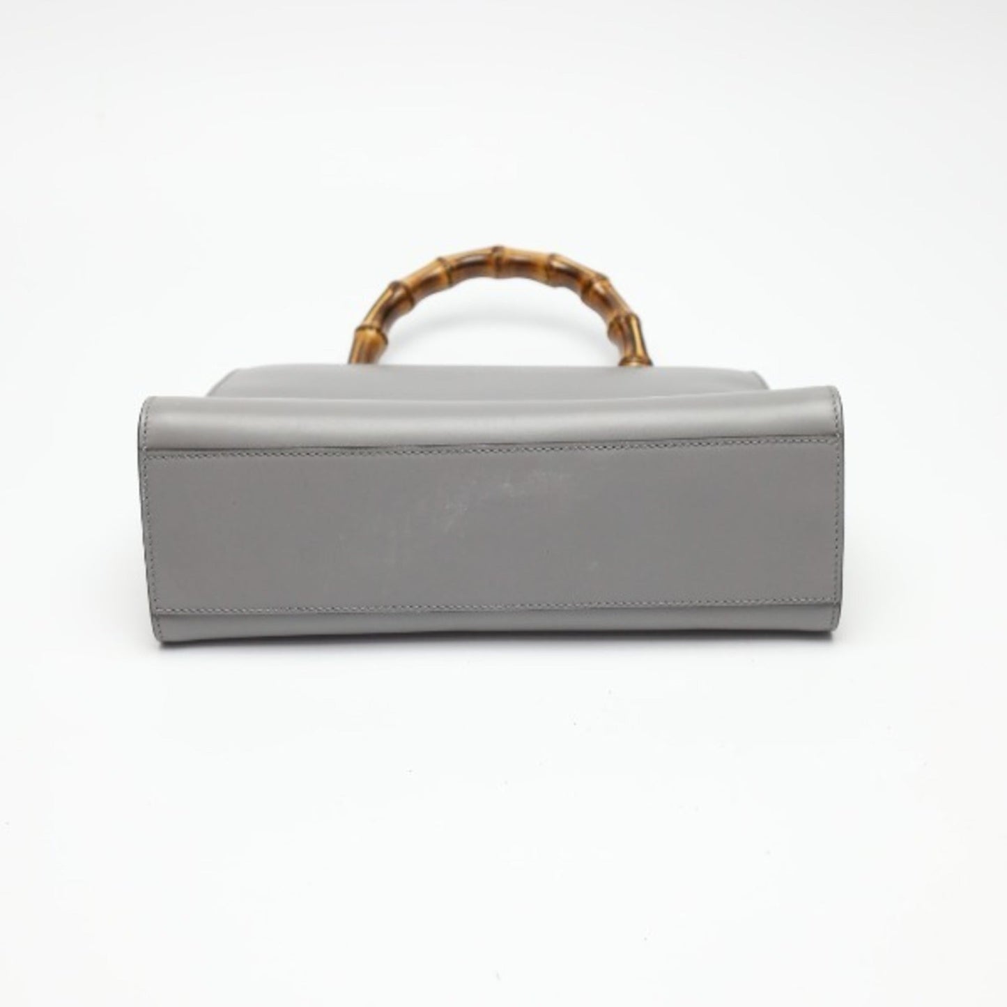 Gucci Gray Bamboo Handbag