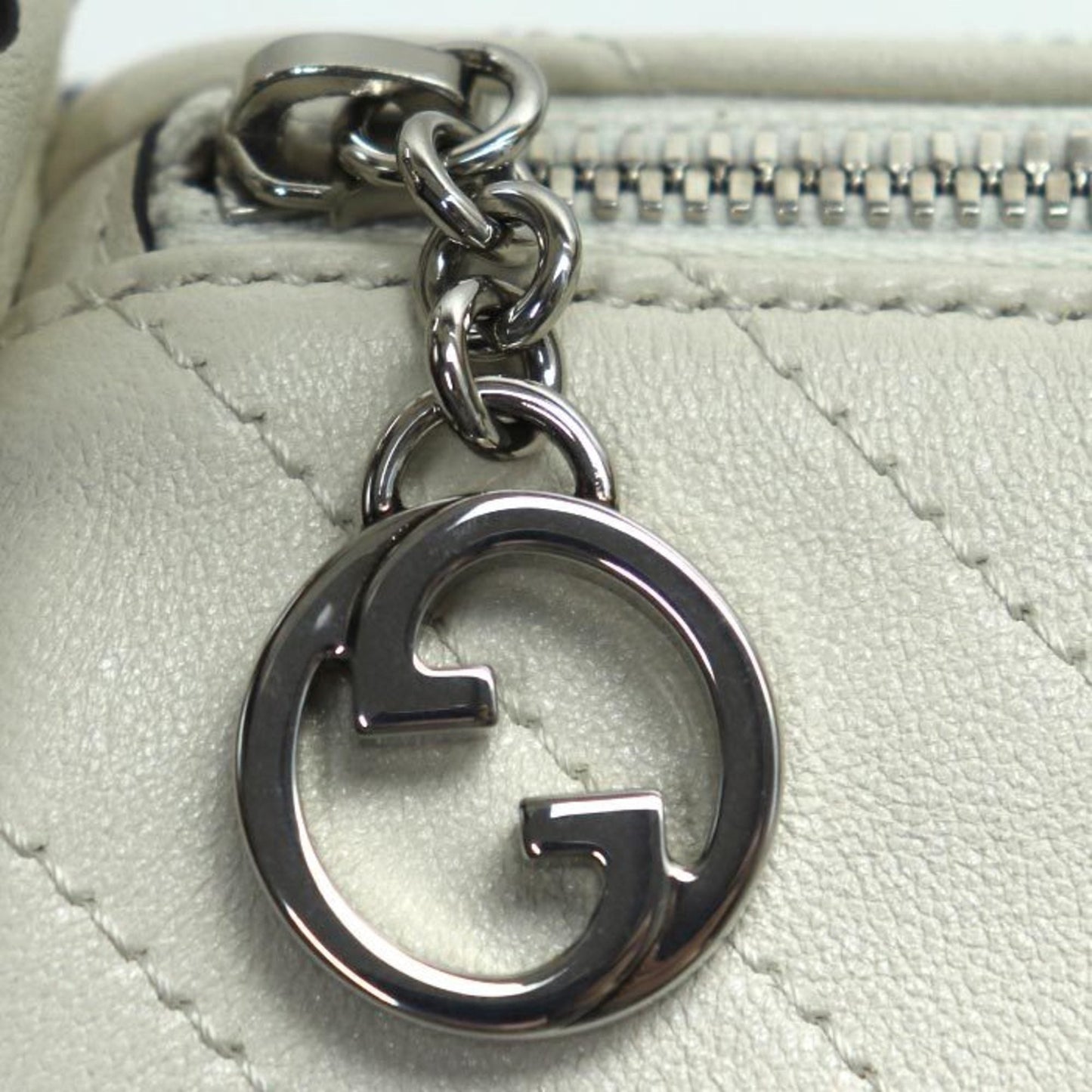 Gucci White Leather Shoulder Bag