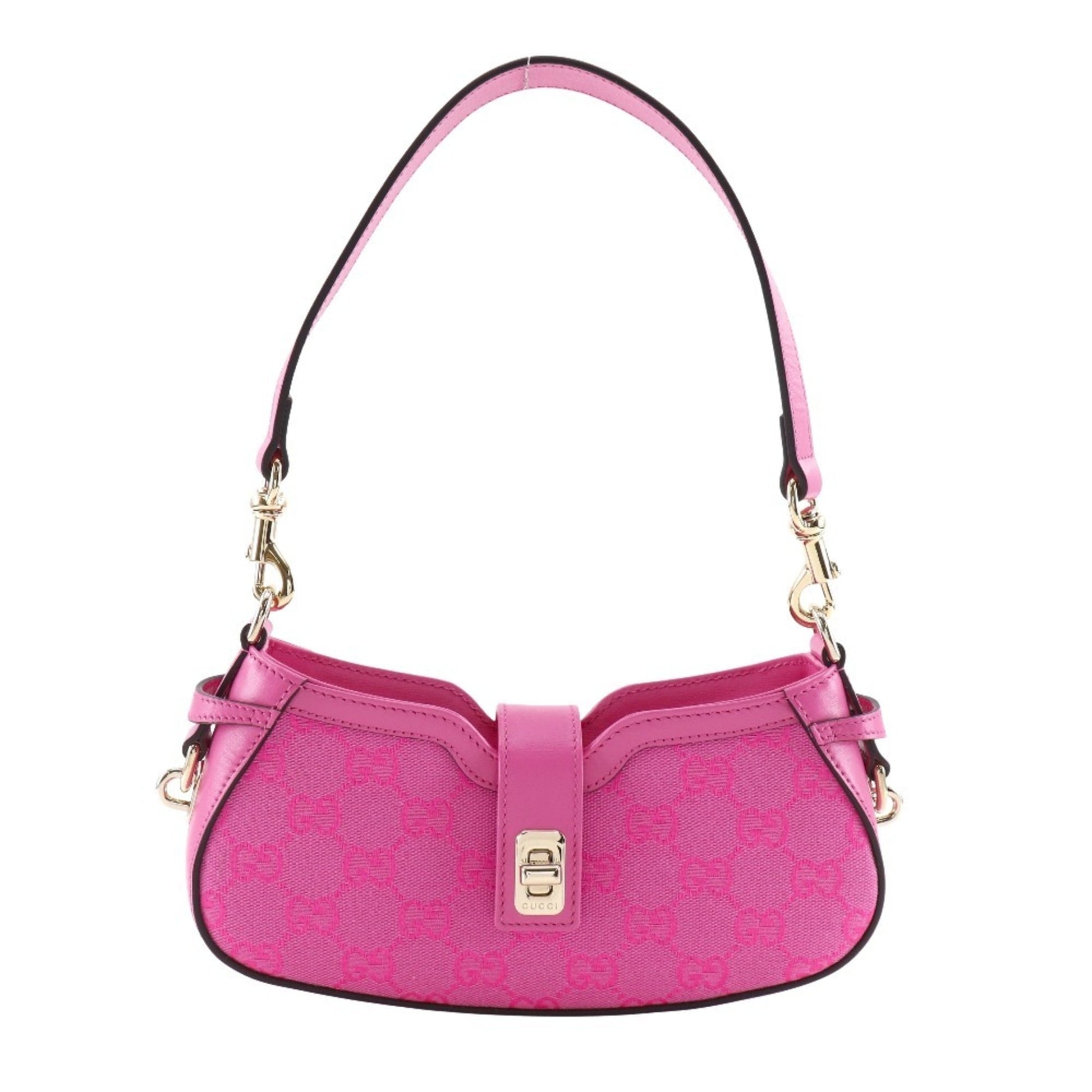 Gucci Pink Gg Canvas Shoulder Bag