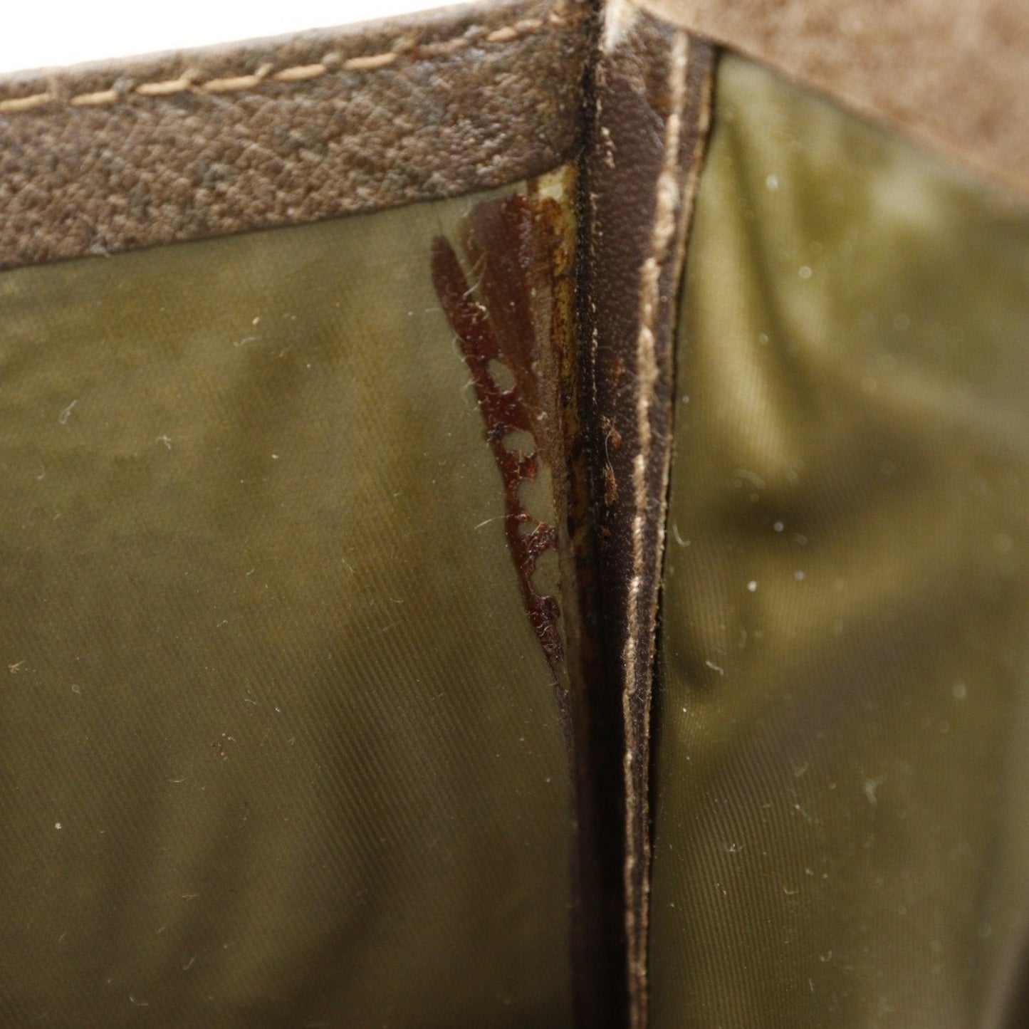 Gucci Brown Gg Plus Leather Clutch Bag Pouch