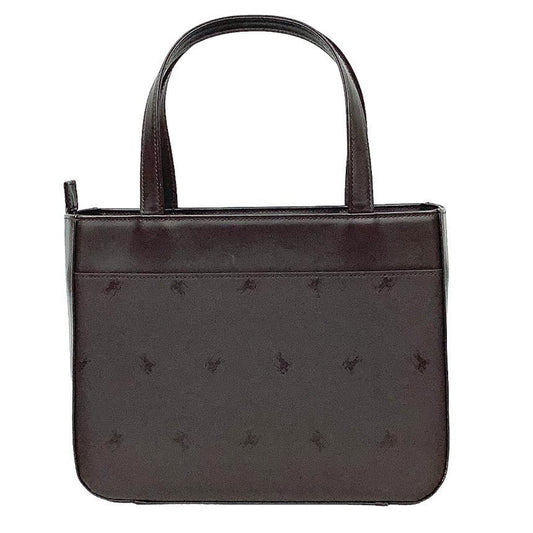 Burberry Handbag Tote Bag Leather Nylon Brown
