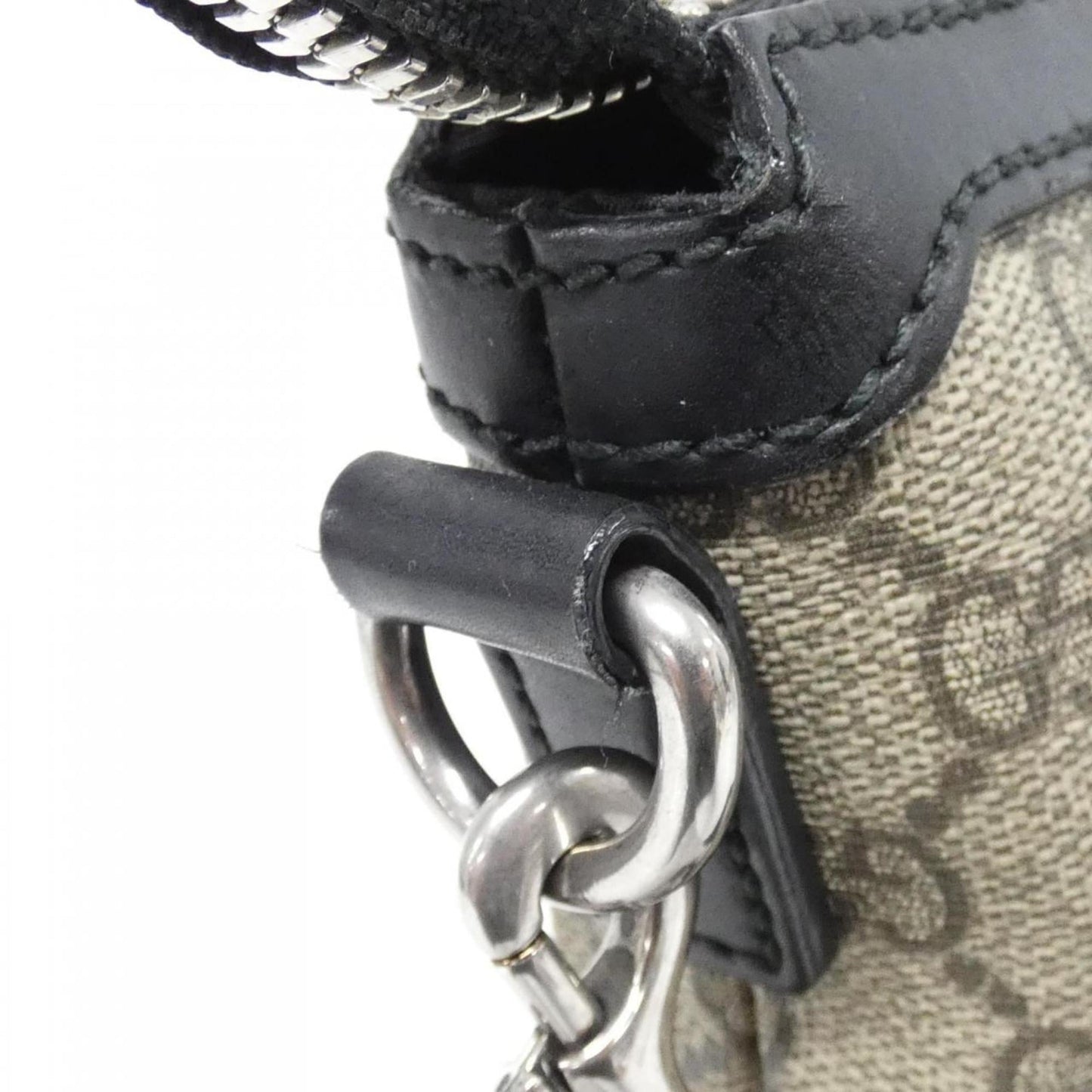 Gucci Beige Black Gg Supreme Shoulder Bag