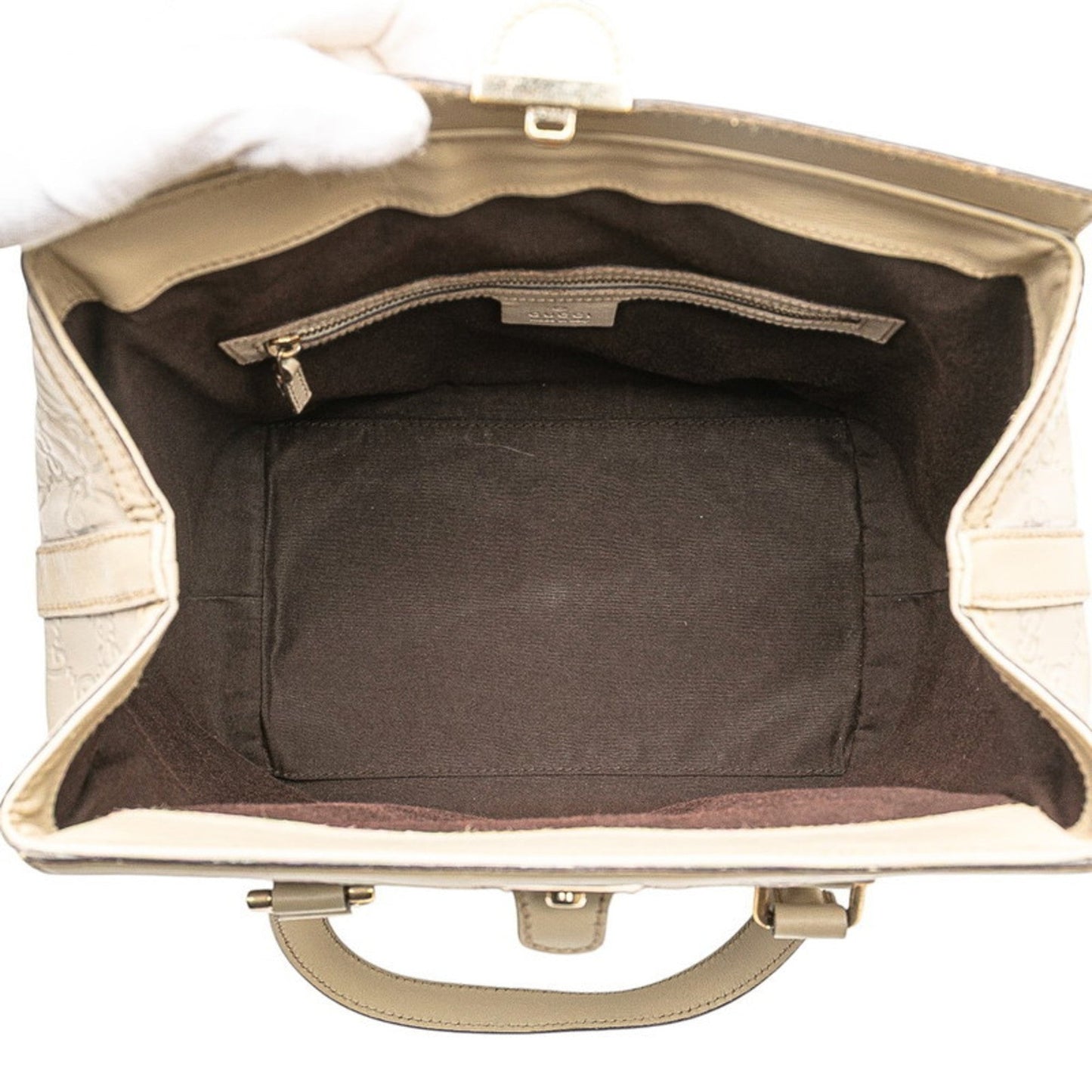 Gucci Guccissima Beige Leather Handbag