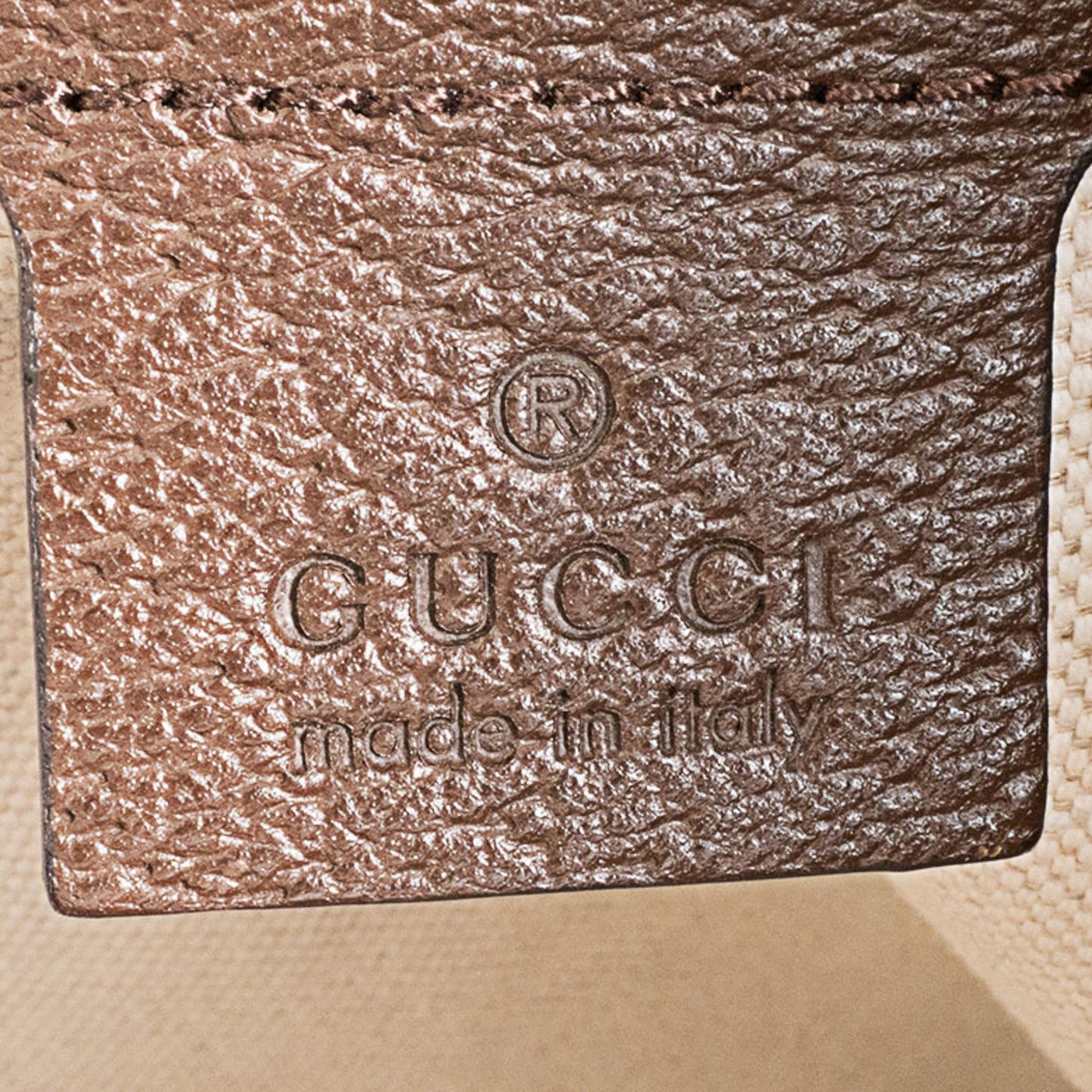 Gucci Beige Brown Gg Canvas Leather Shoulder Bag