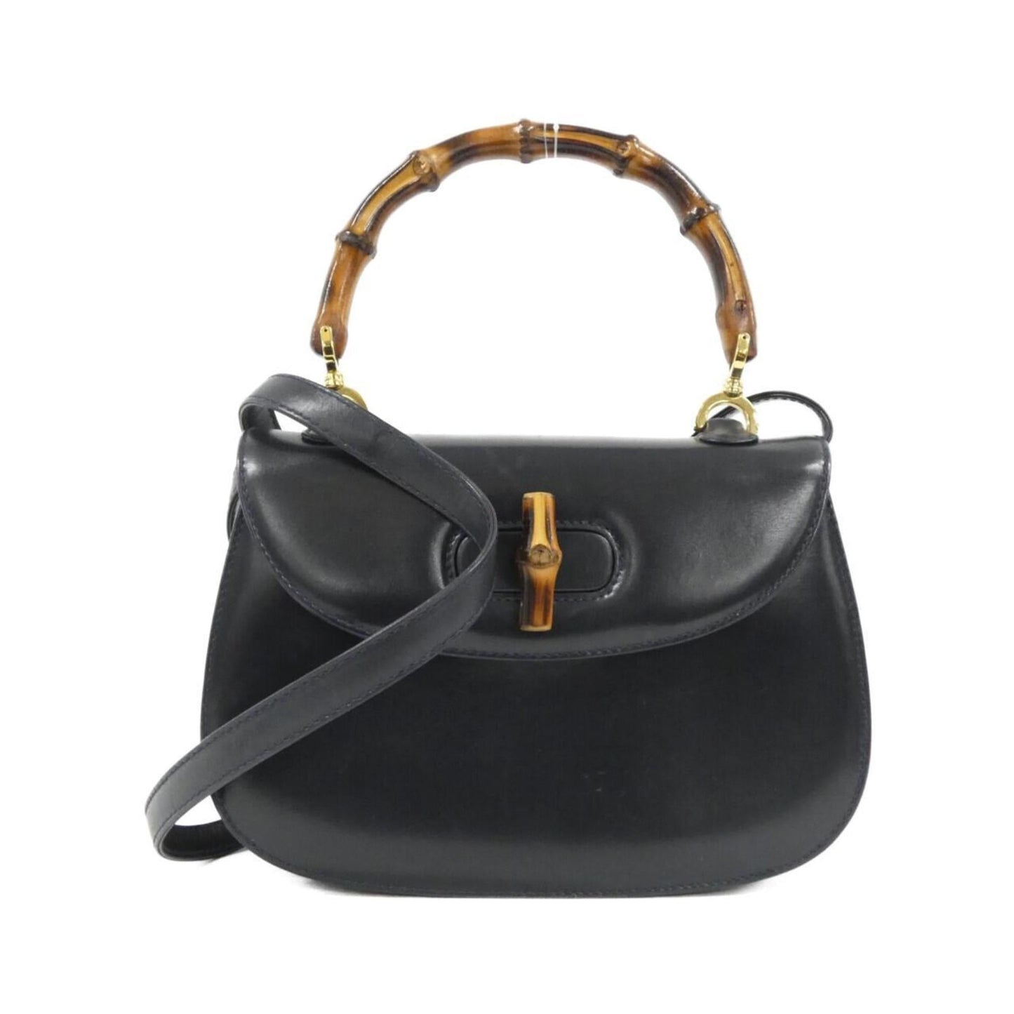 Gucci Navy Leather Handbag
