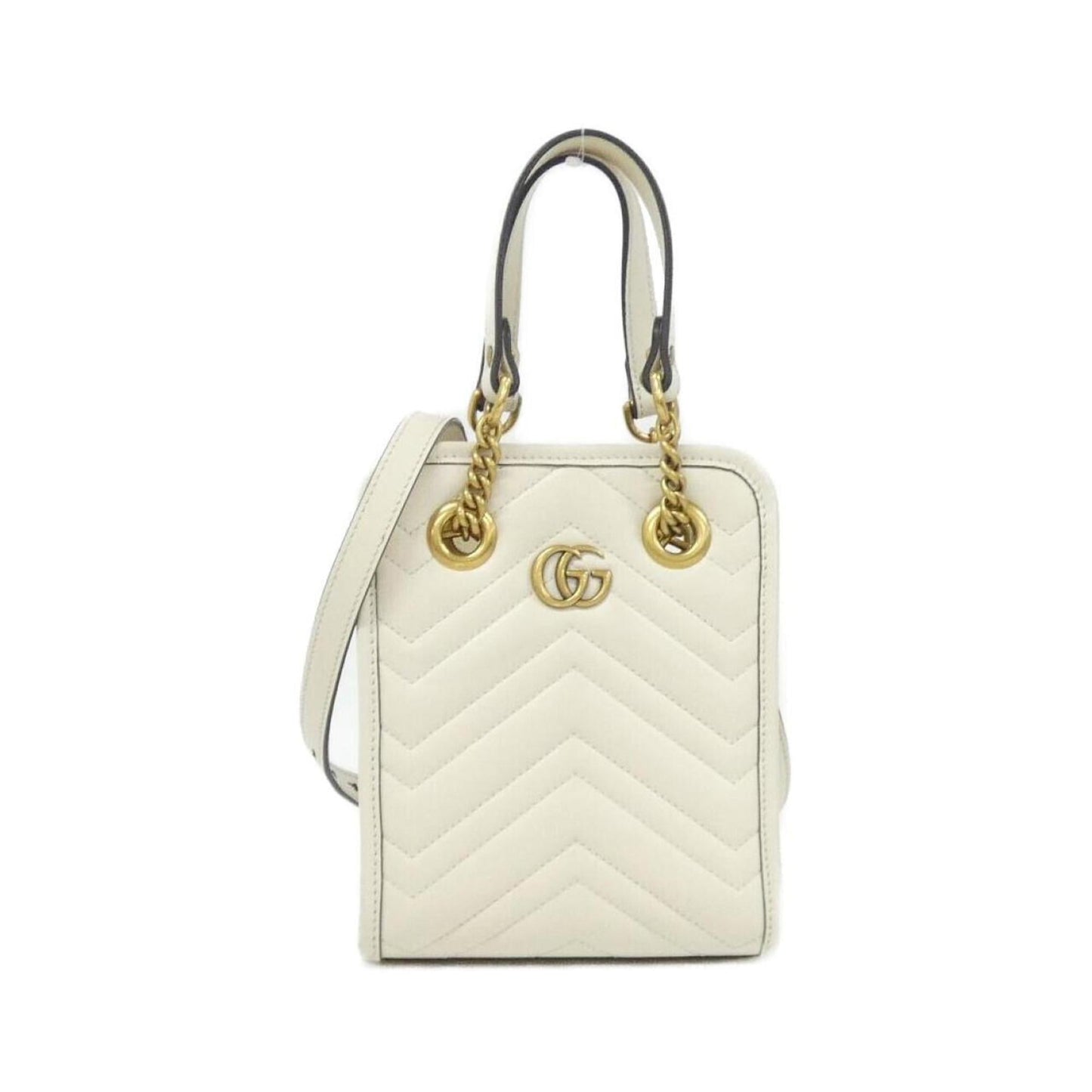Gucci White Leather Handbag