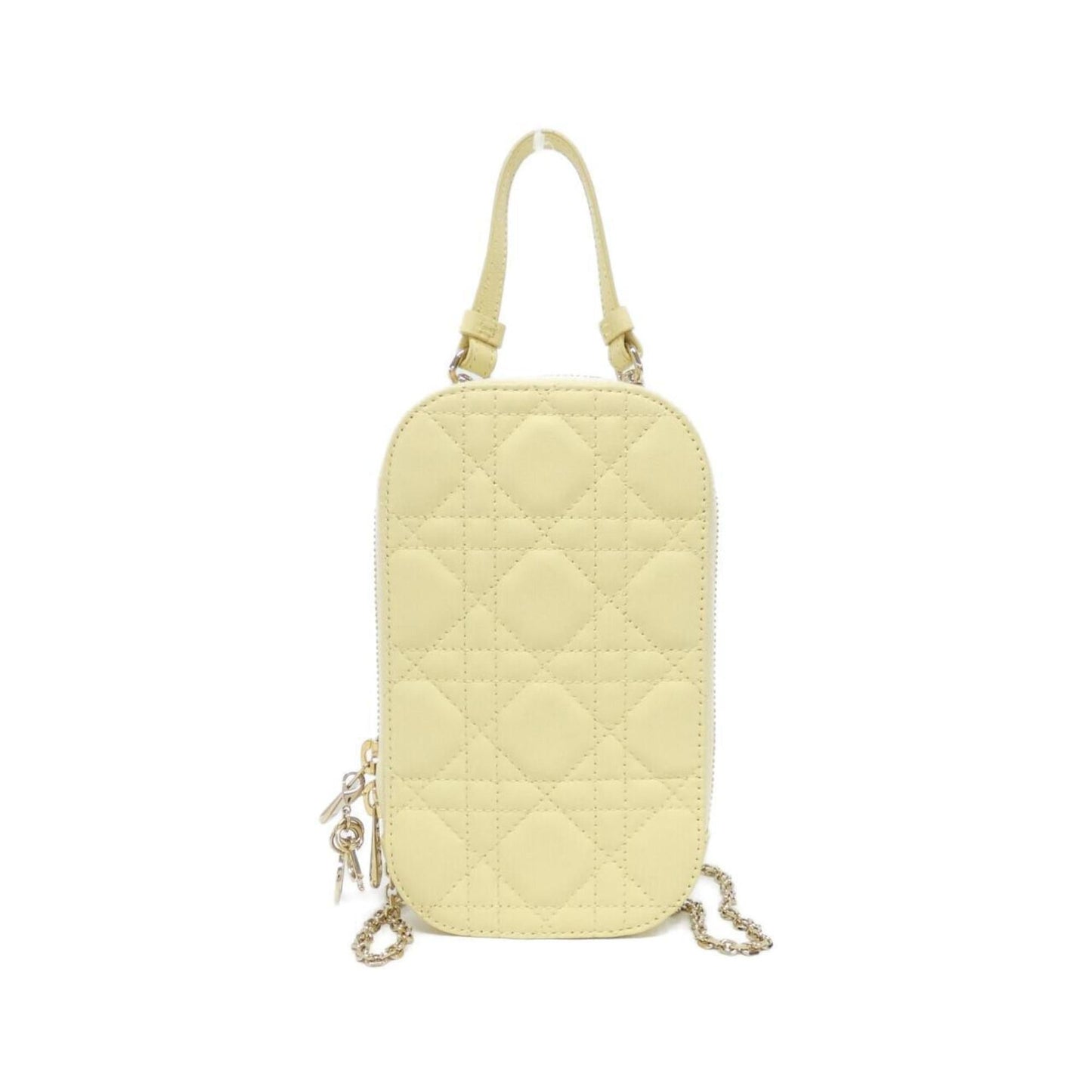 Dior Handbag Christian 2 Leather Yellow