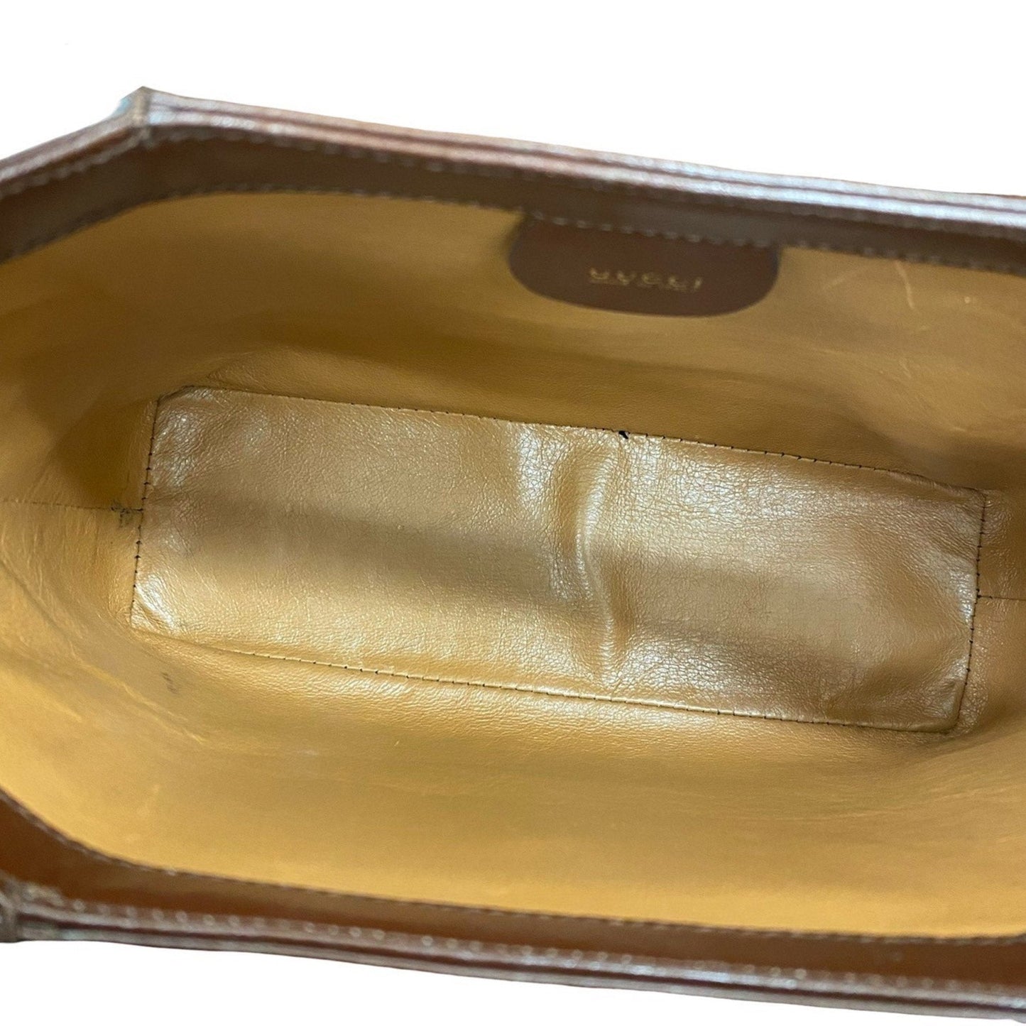 Gucci Brown Bamboo Leather Handbag Shoulder Bag