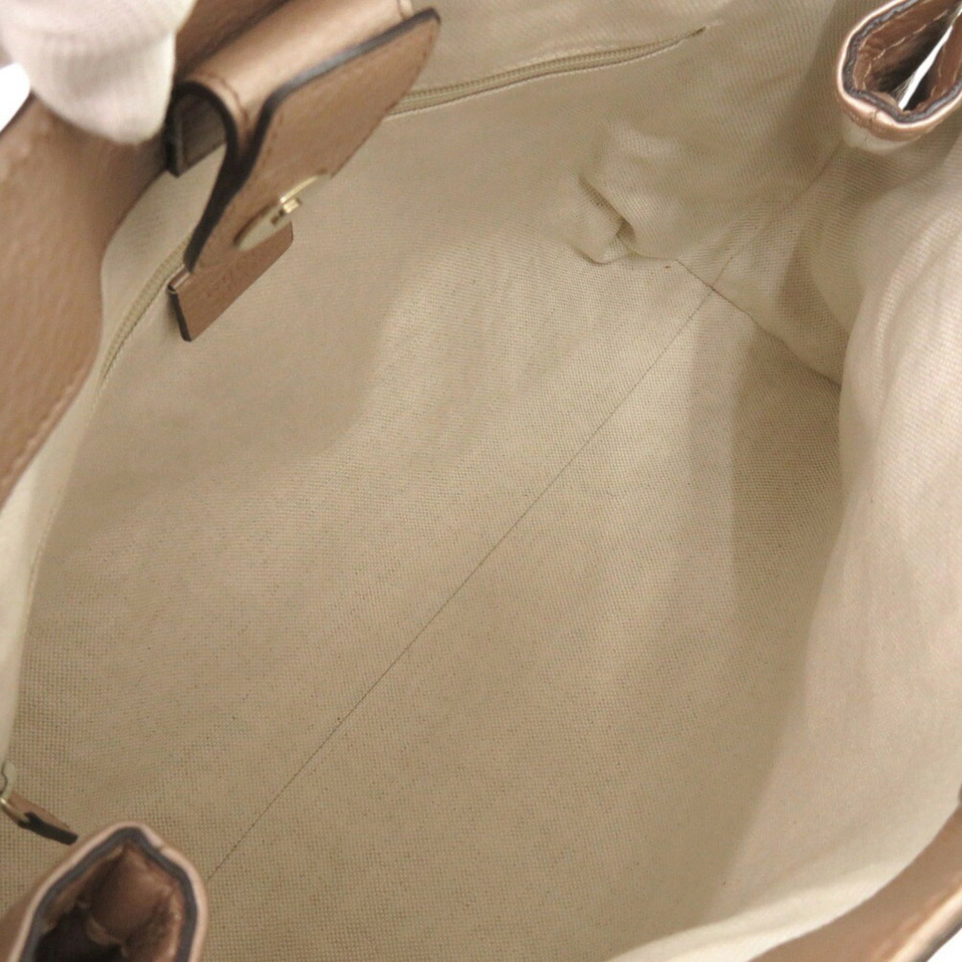 Gucci Beige Leather Handbag Tote Bag