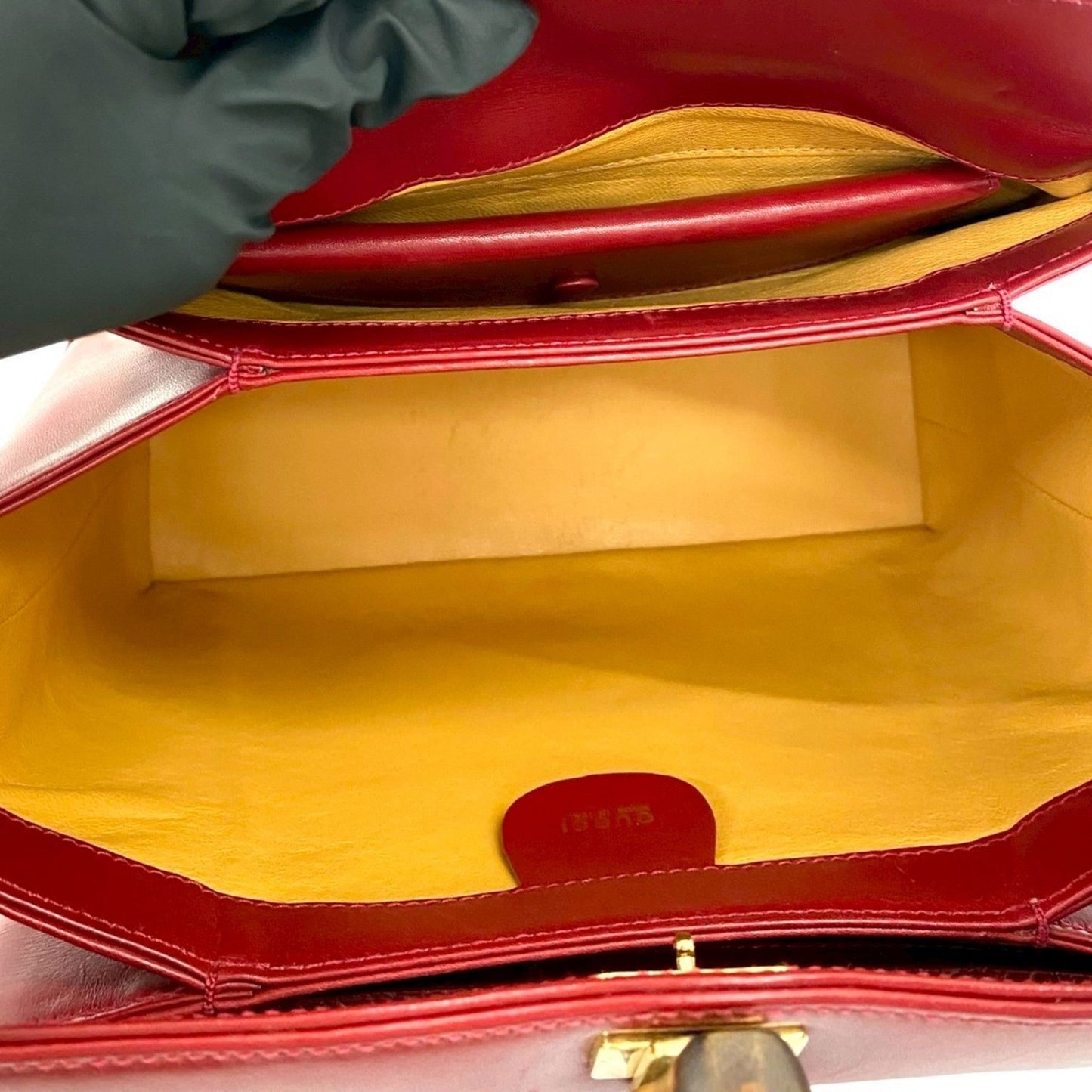 Gucci Red Color Leather Handbag Shoulder Bag
