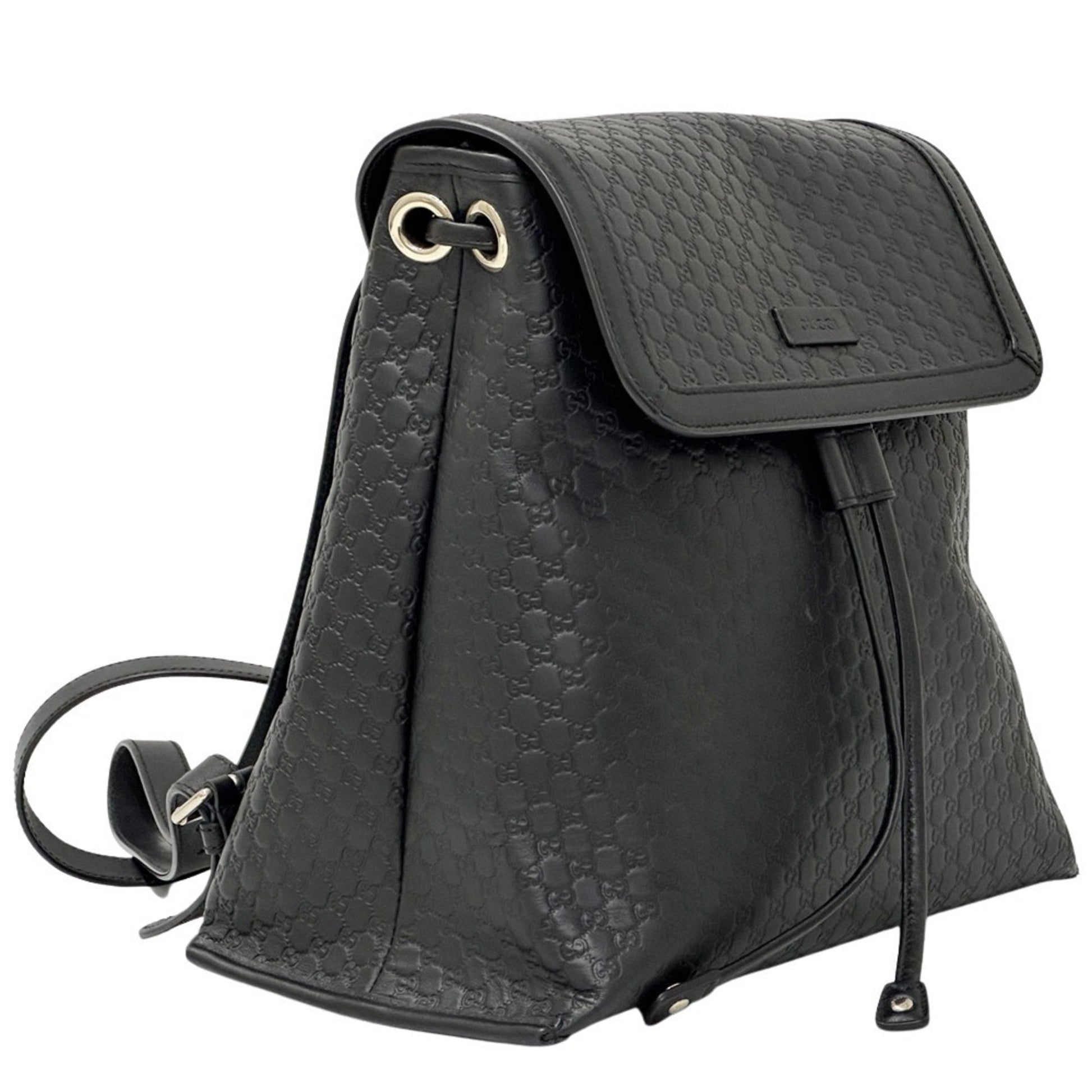 Gucci Black Leather Backpack
