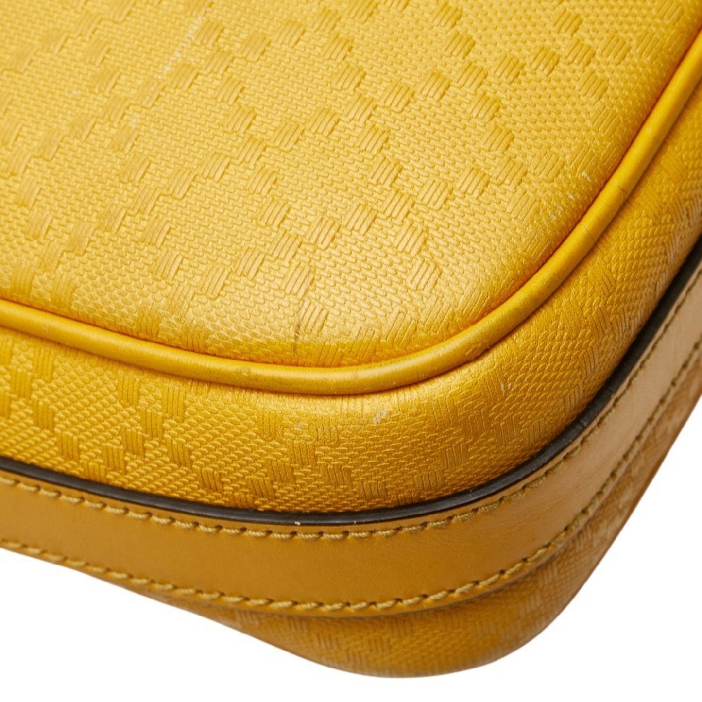 Gucci Diamante Yellow Leather Shoulder Bag
