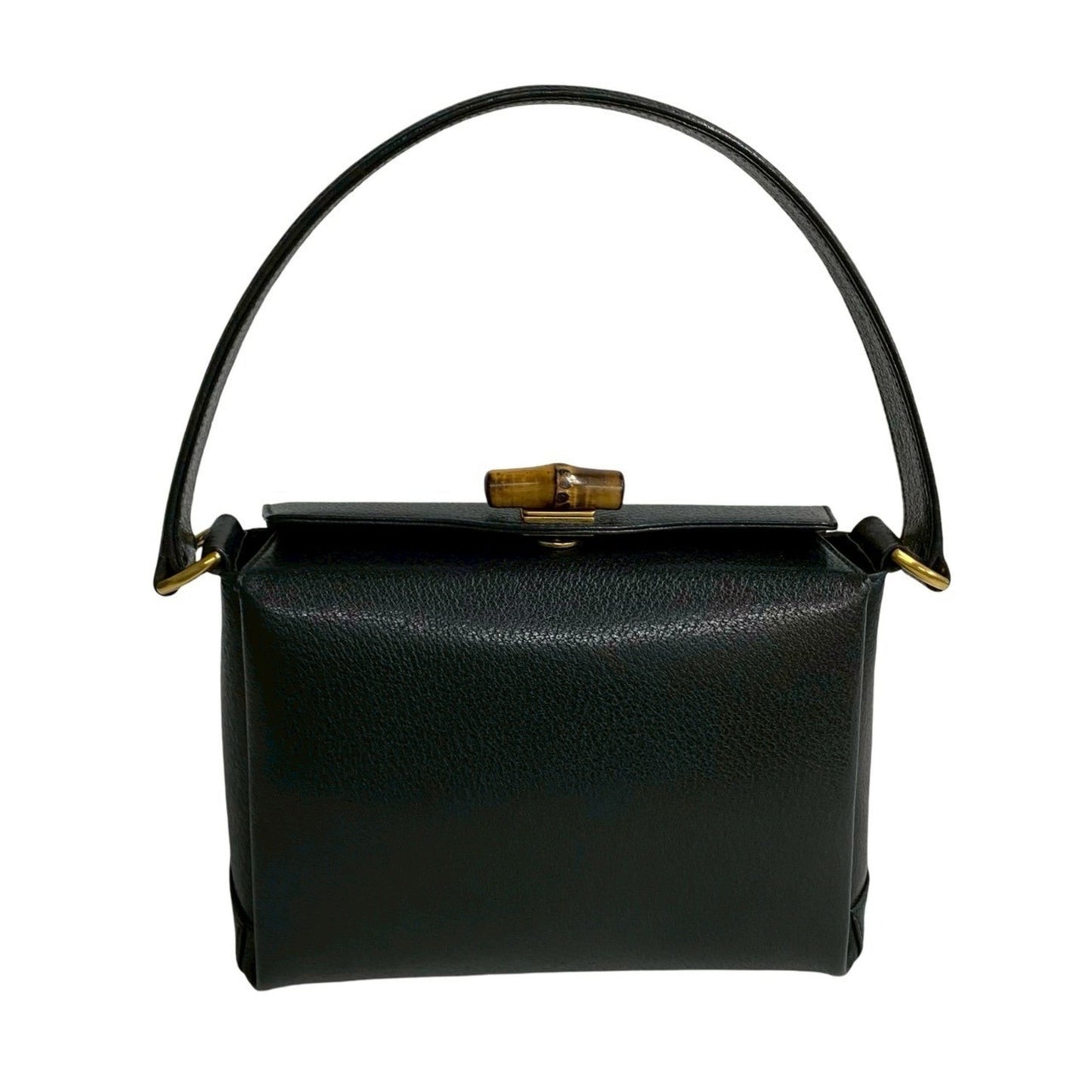 Gucci Black Leather Handbag Tote Bag