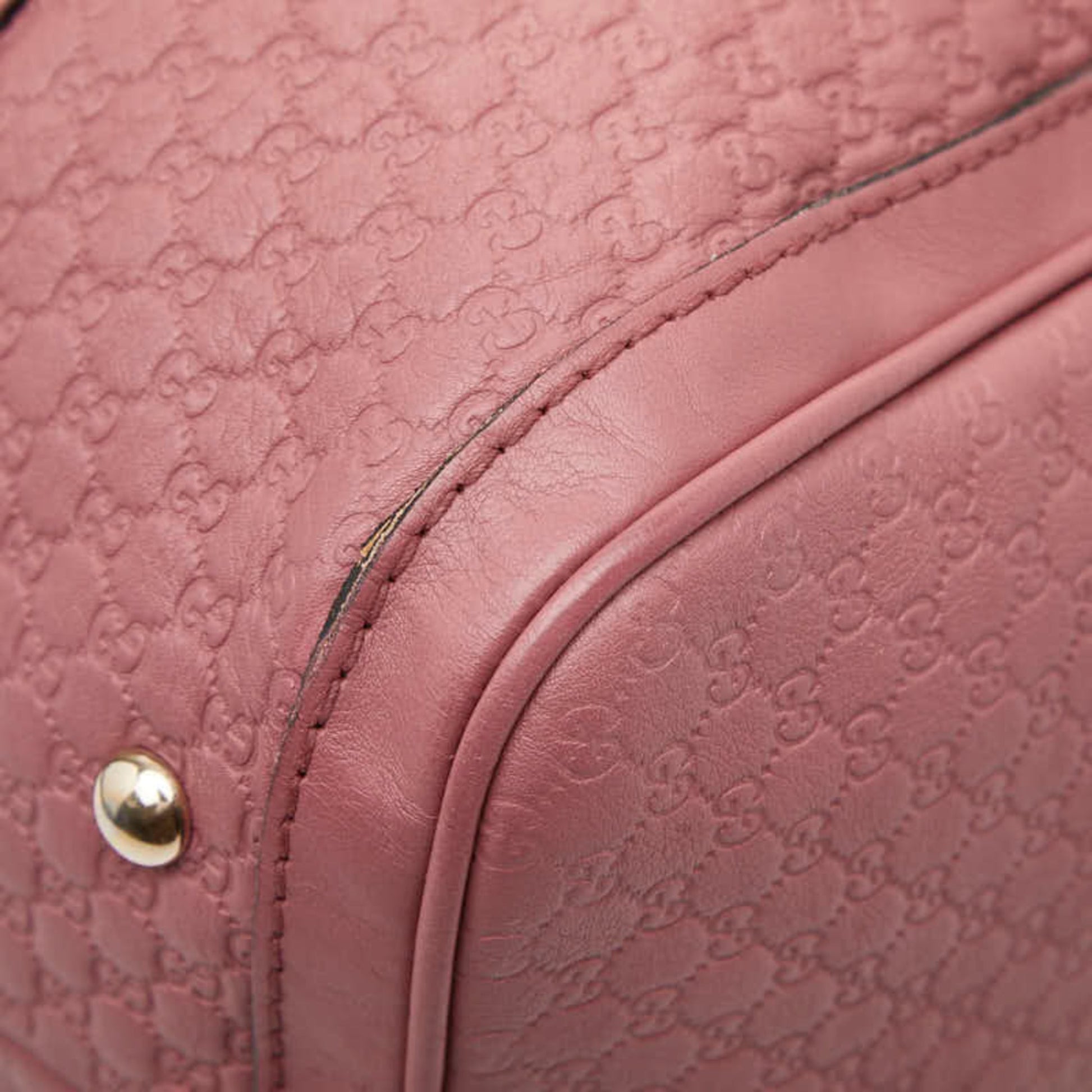 Gucci Pink Leather Boston Bag Shoulder Bag
