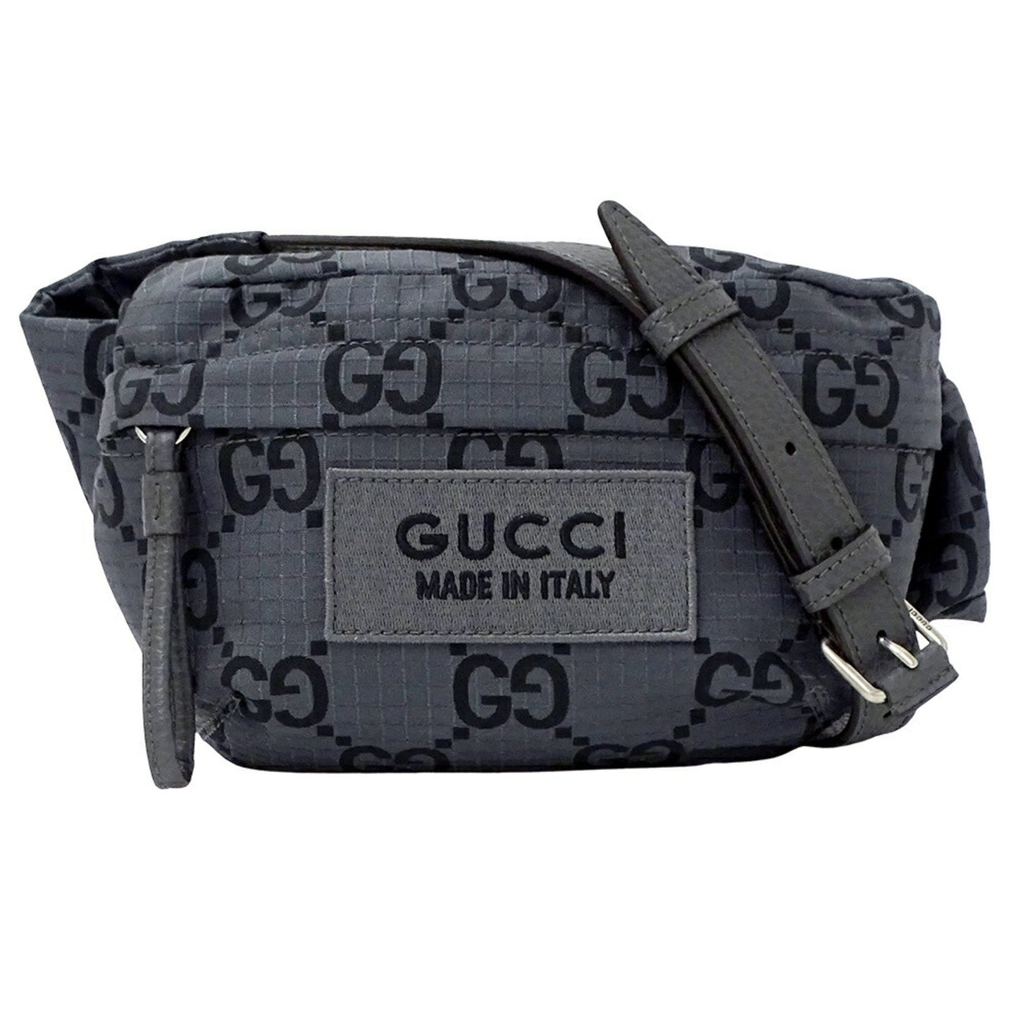 Gucci Black Gray Polyester Sling Bag