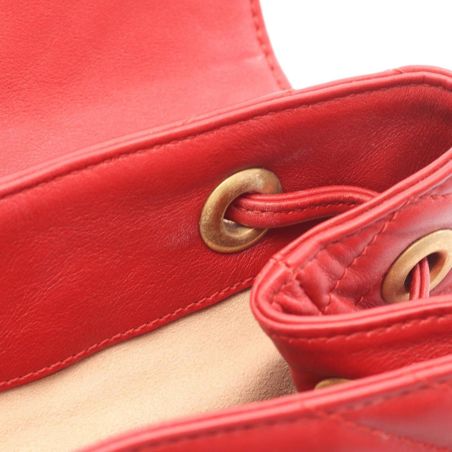 Gucci Red Color Leather Backpack