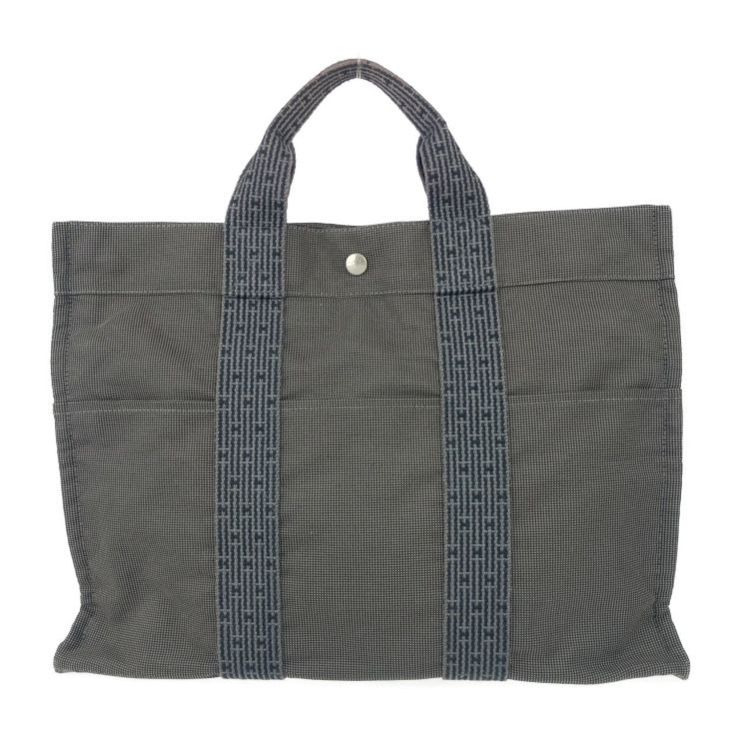 Hermes Handbag Tote Bag Canvas Gray Tote Bag 2