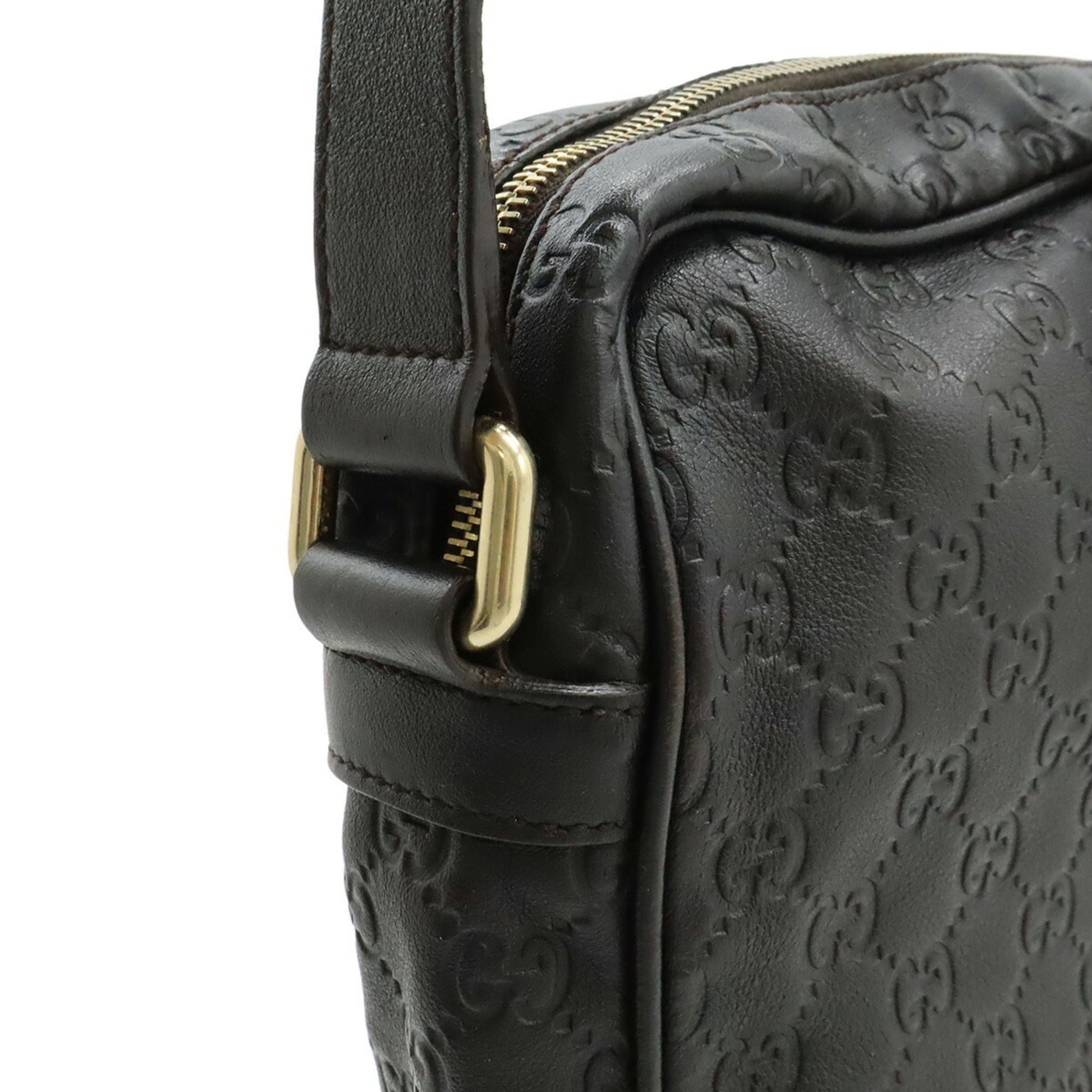 Gucci Brown Dark Brown Leather Shoulder Bag