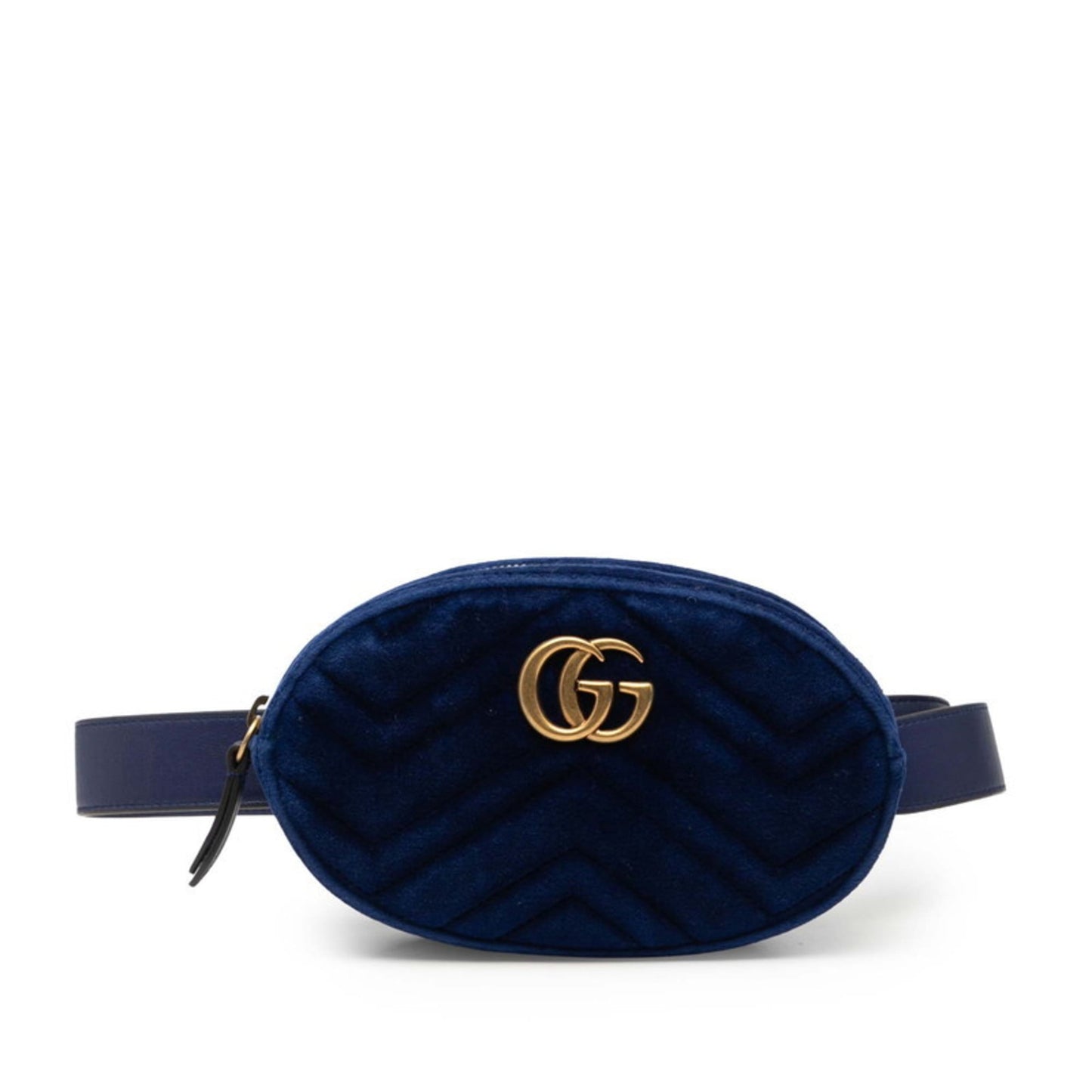 Gucci Gg Marmont Blue Leather Sling Bag