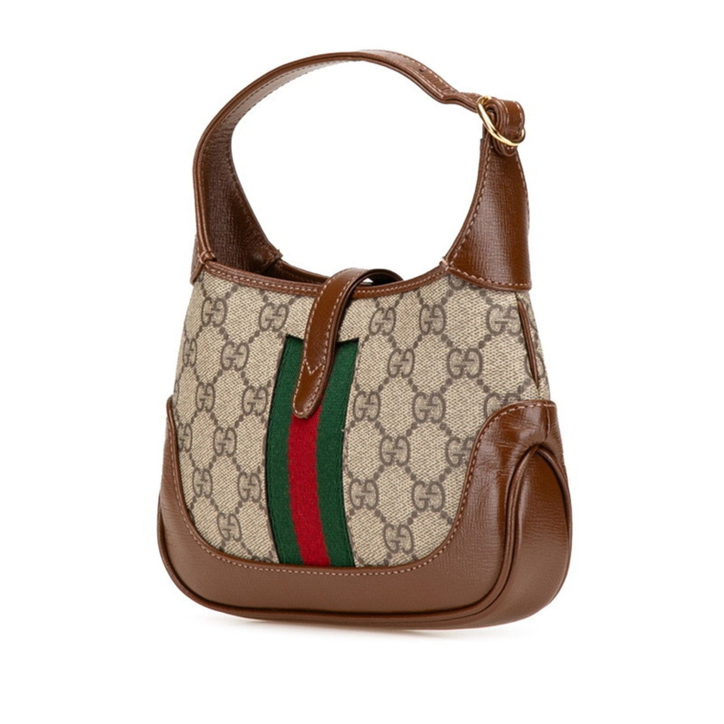 Gucci Beige Brown Pvc Leather Handbag Shoulder Bag